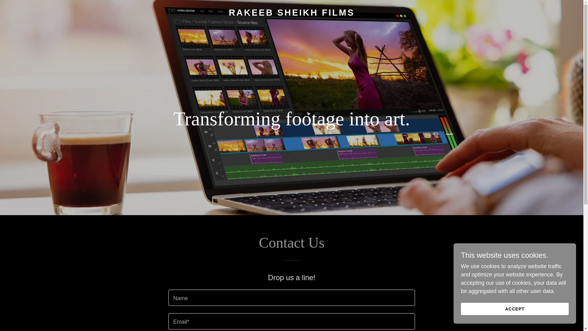 website screenshot of https://rakeebsheikhcuts.com/