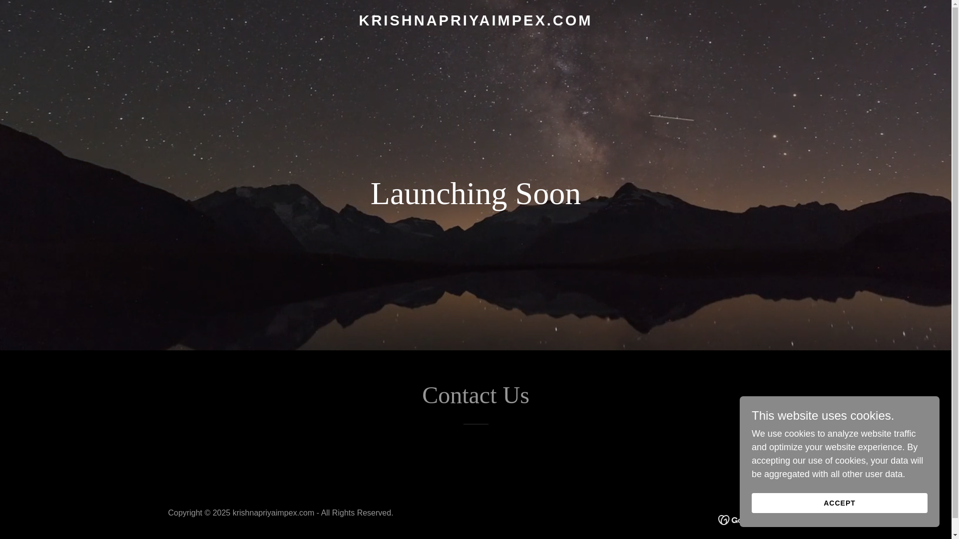 website screenshot of https://krishnapriyaimpex.com/