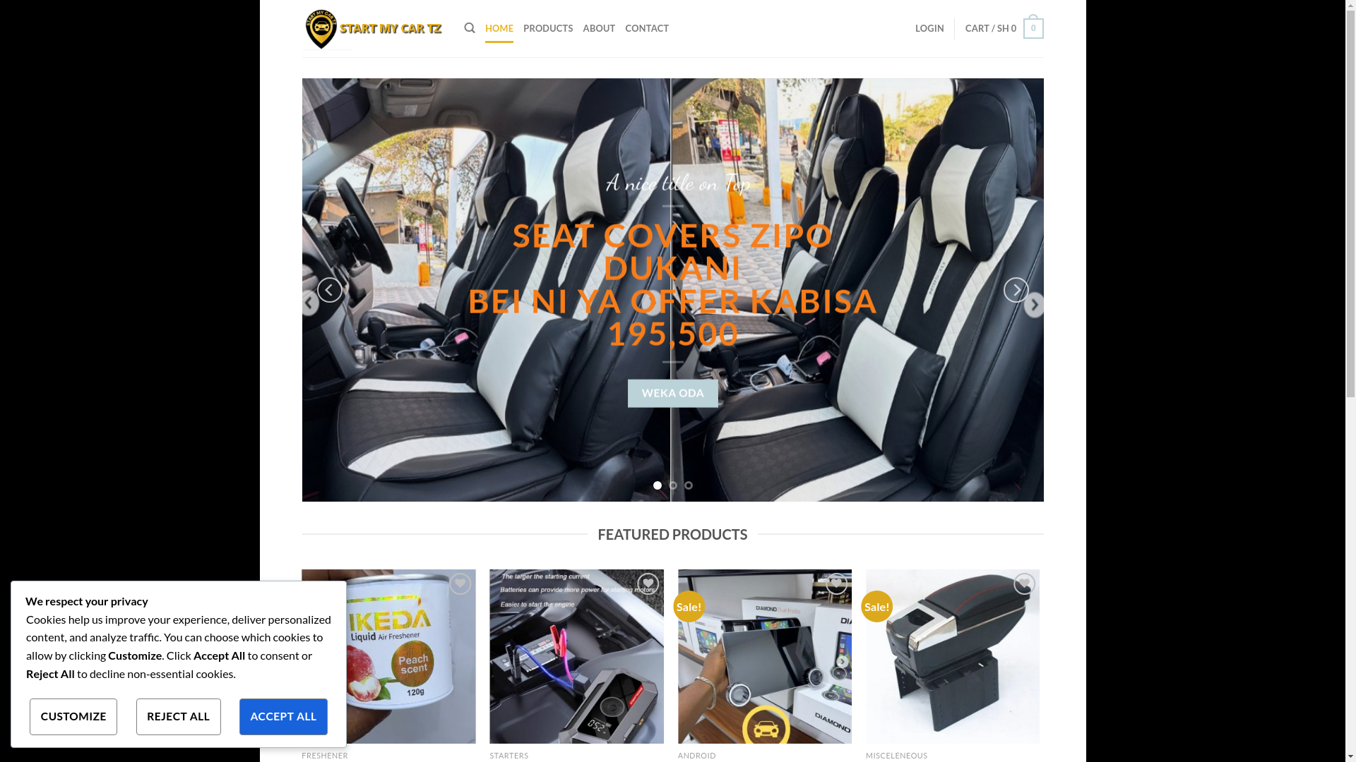 website screenshot of https://startmycar.co.tz/
