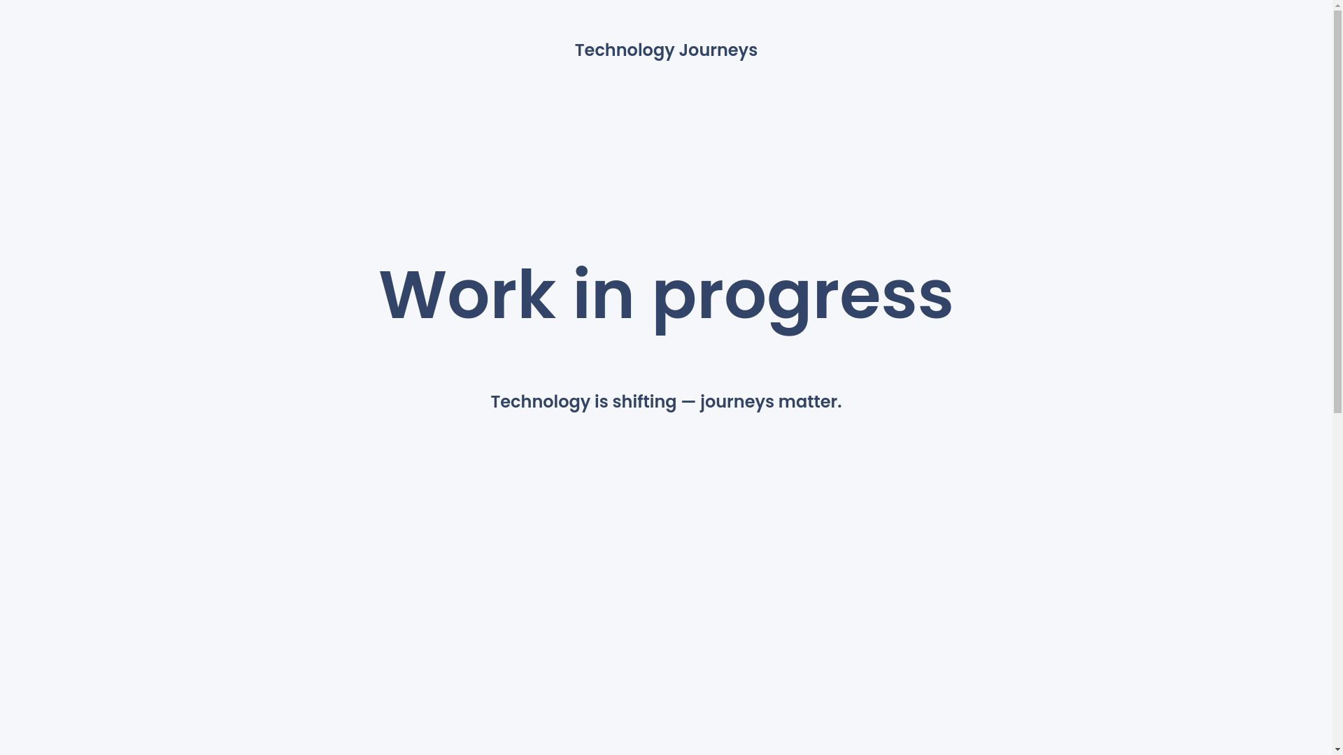 website screenshot of https://technologyjourneys.com/