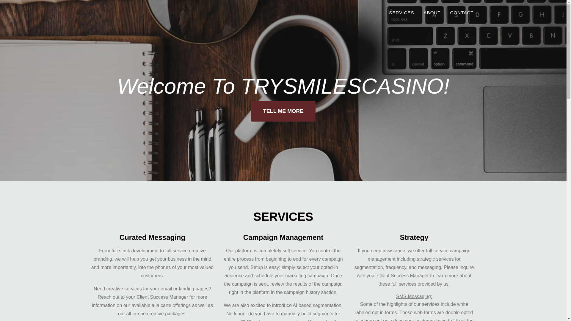 website screenshot of https://trysmilescasino.com/
