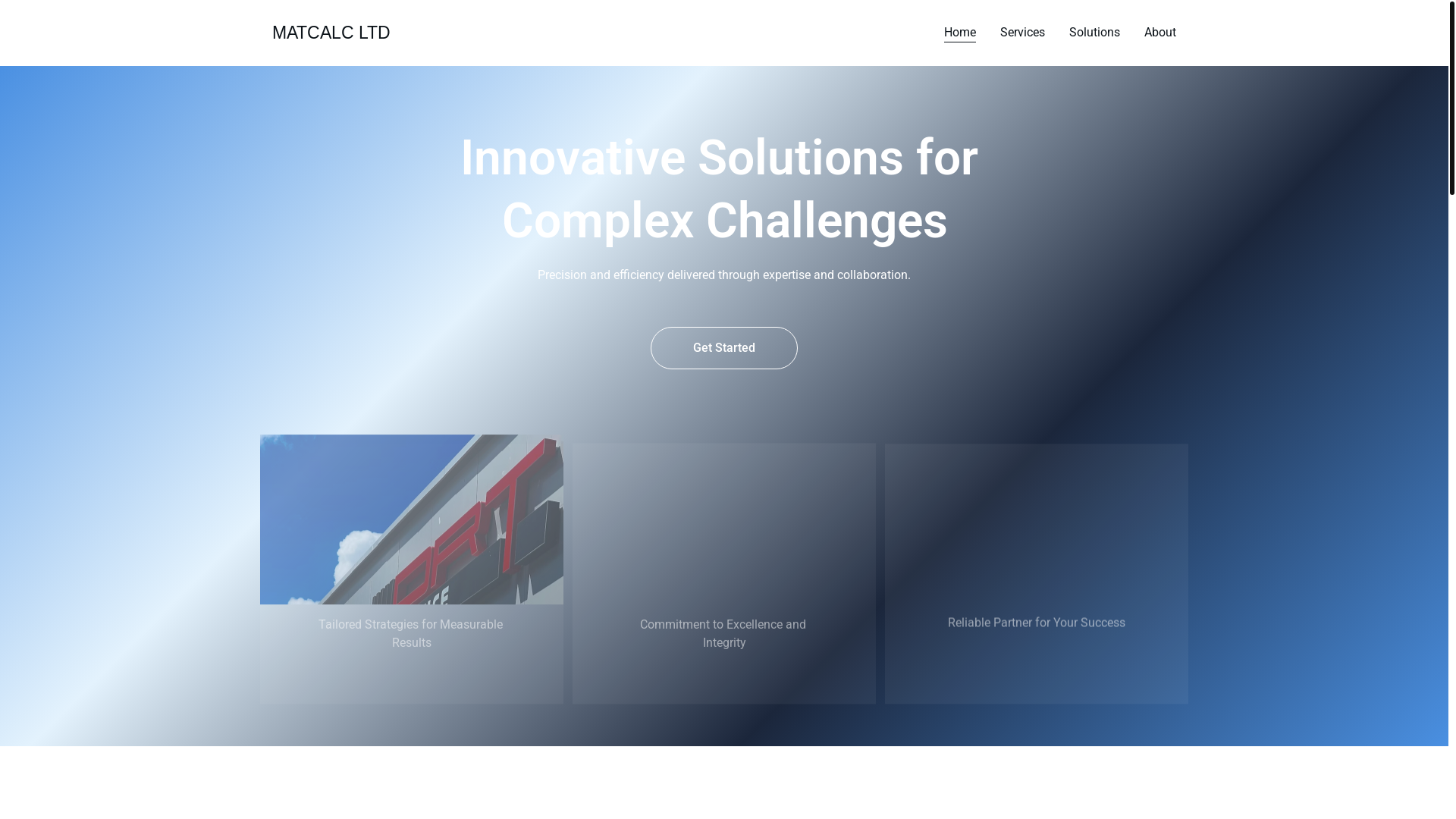 website screenshot of https://matcalcltd.site/
