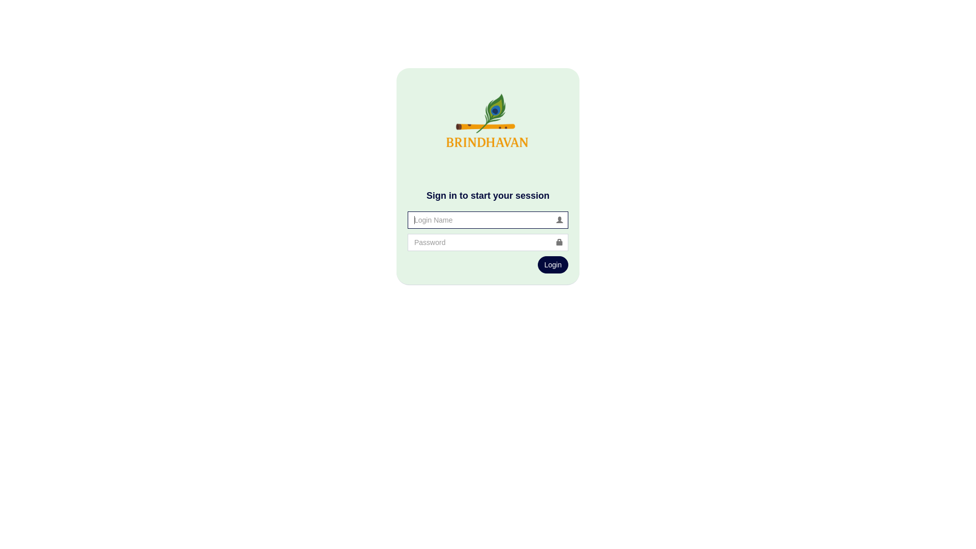 website screenshot of https://brindhavan.org/