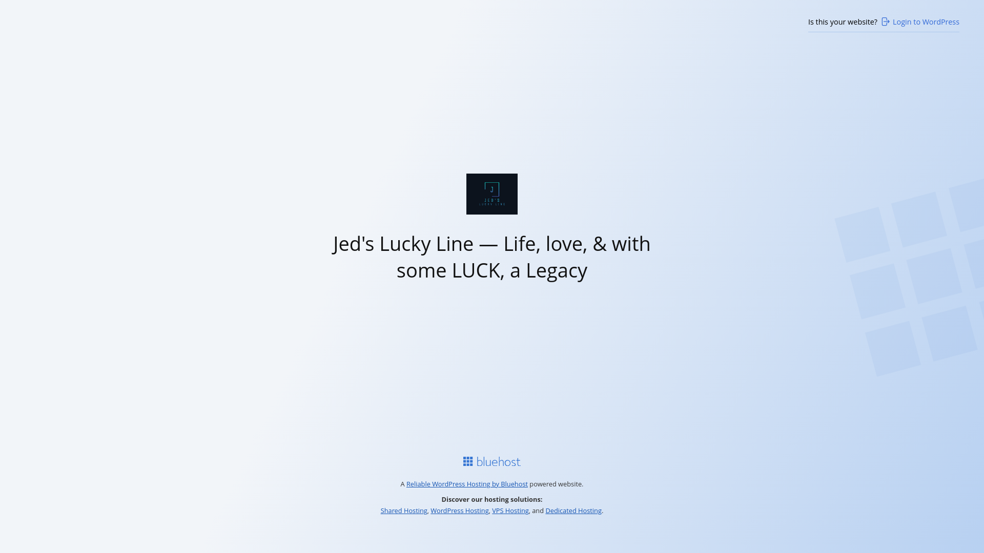 website screenshot of https://jedsluckyline.com/