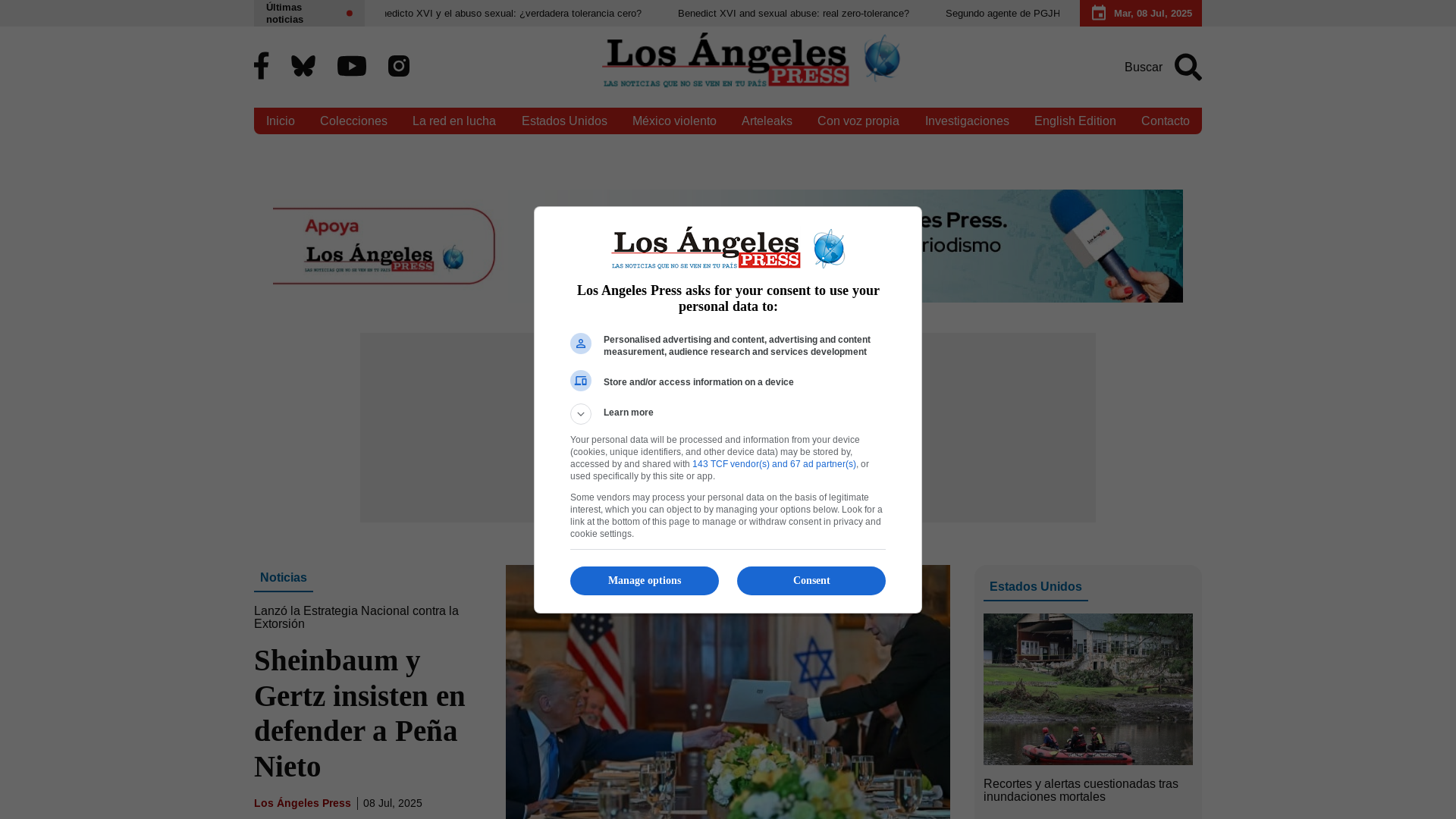 website screenshot of https://losangelespress.org/