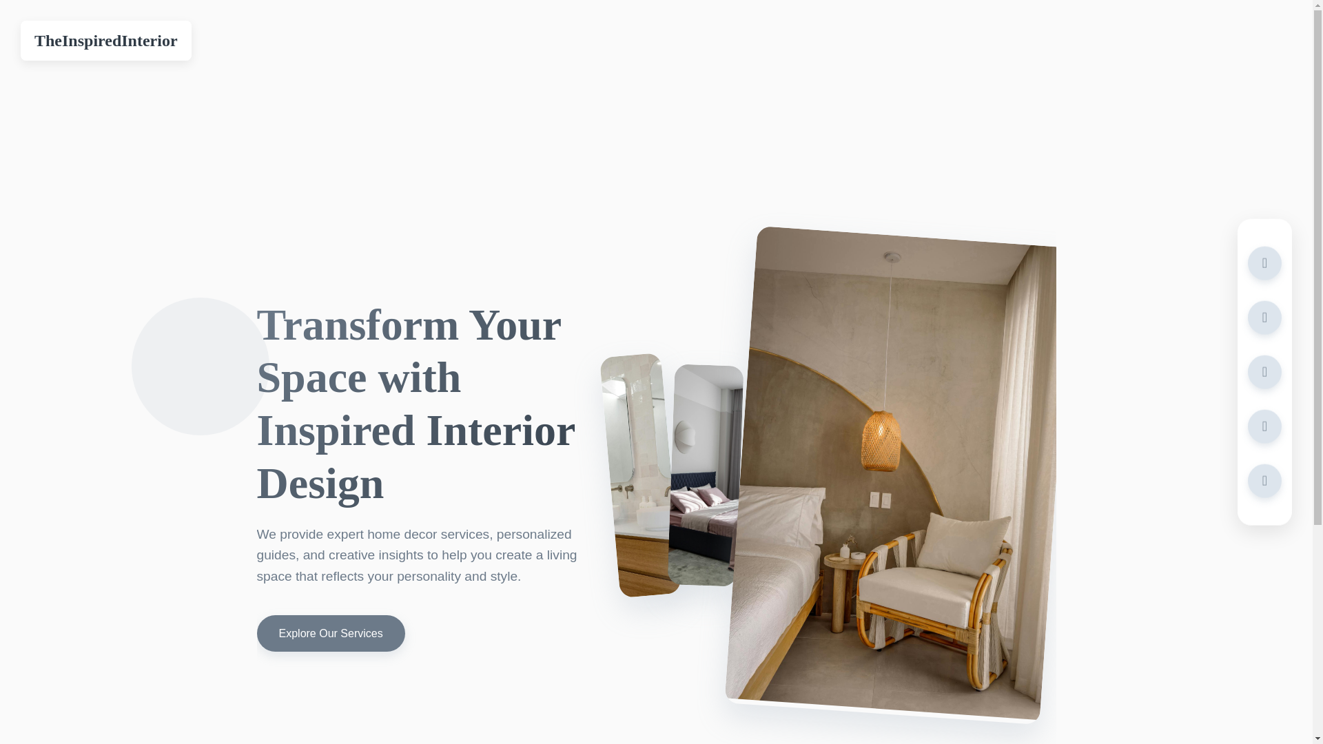 website screenshot of https://theinspiredinterior.site/