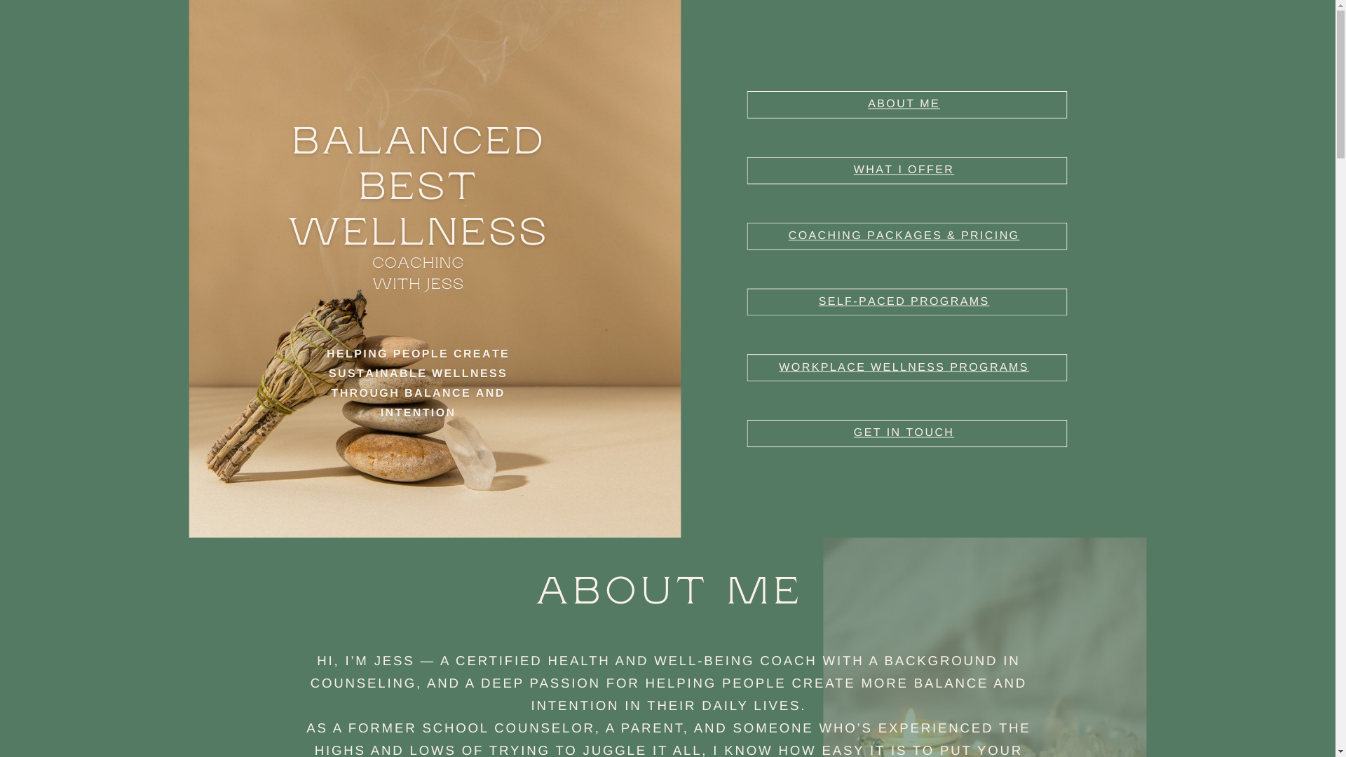 website screenshot of https://balancedbestwellness.com/