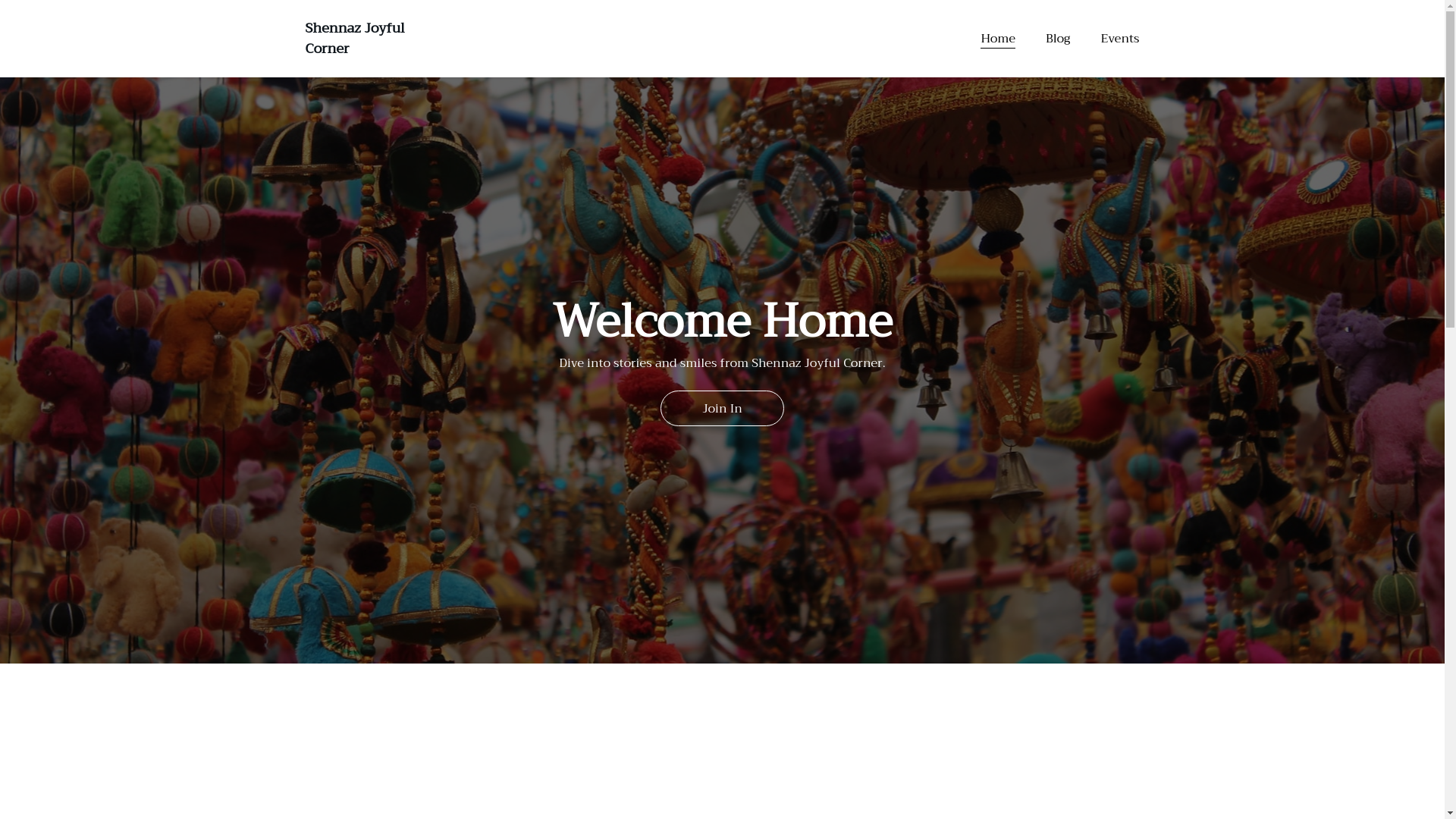 website screenshot of https://shennazjoyfulcorner.com/