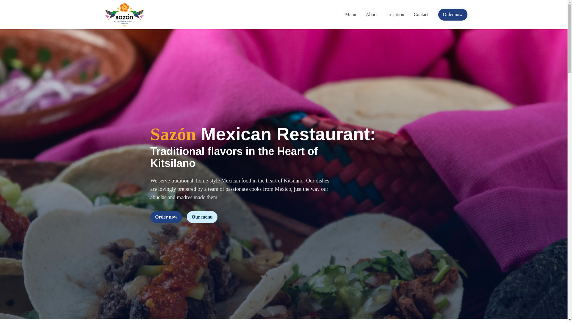 website screenshot of https://sazonofficialwebsite.pages.dev/
