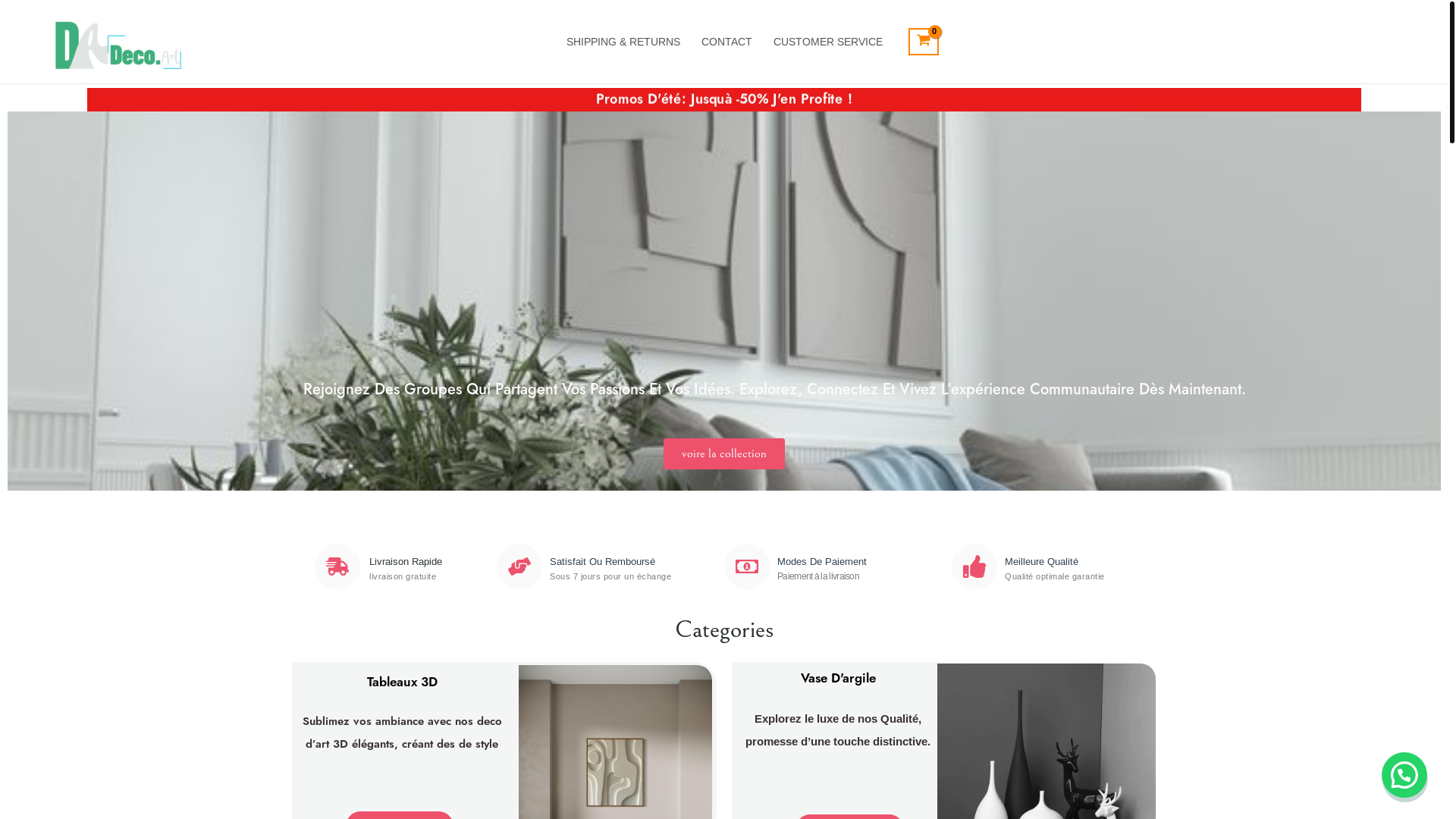 website screenshot of https://decoaltesse.com/