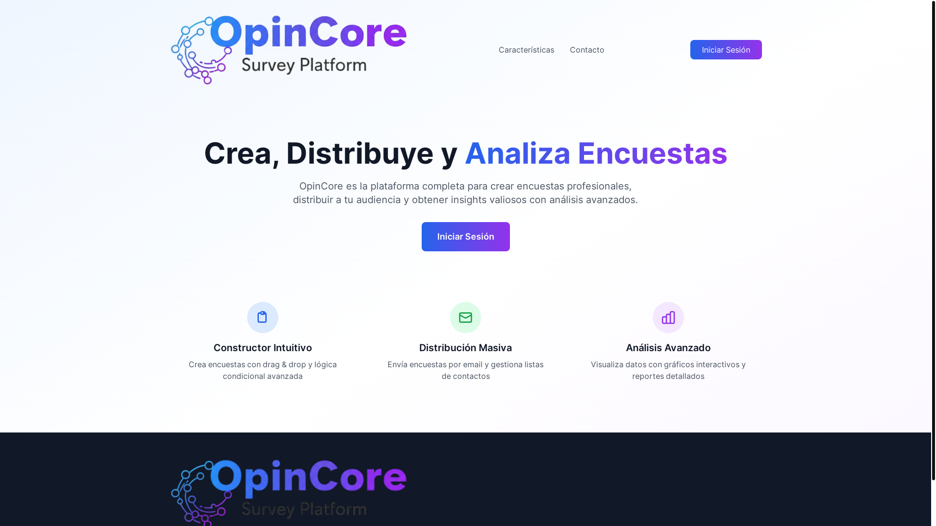 website screenshot of https://opincore.cl/