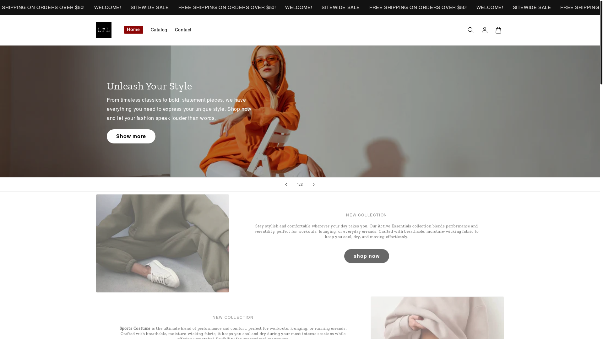 website screenshot of https://looplaneca.store/