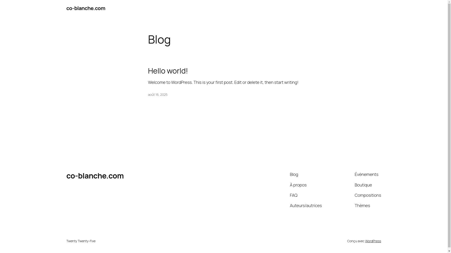 website screenshot of https://co-blanche.com/