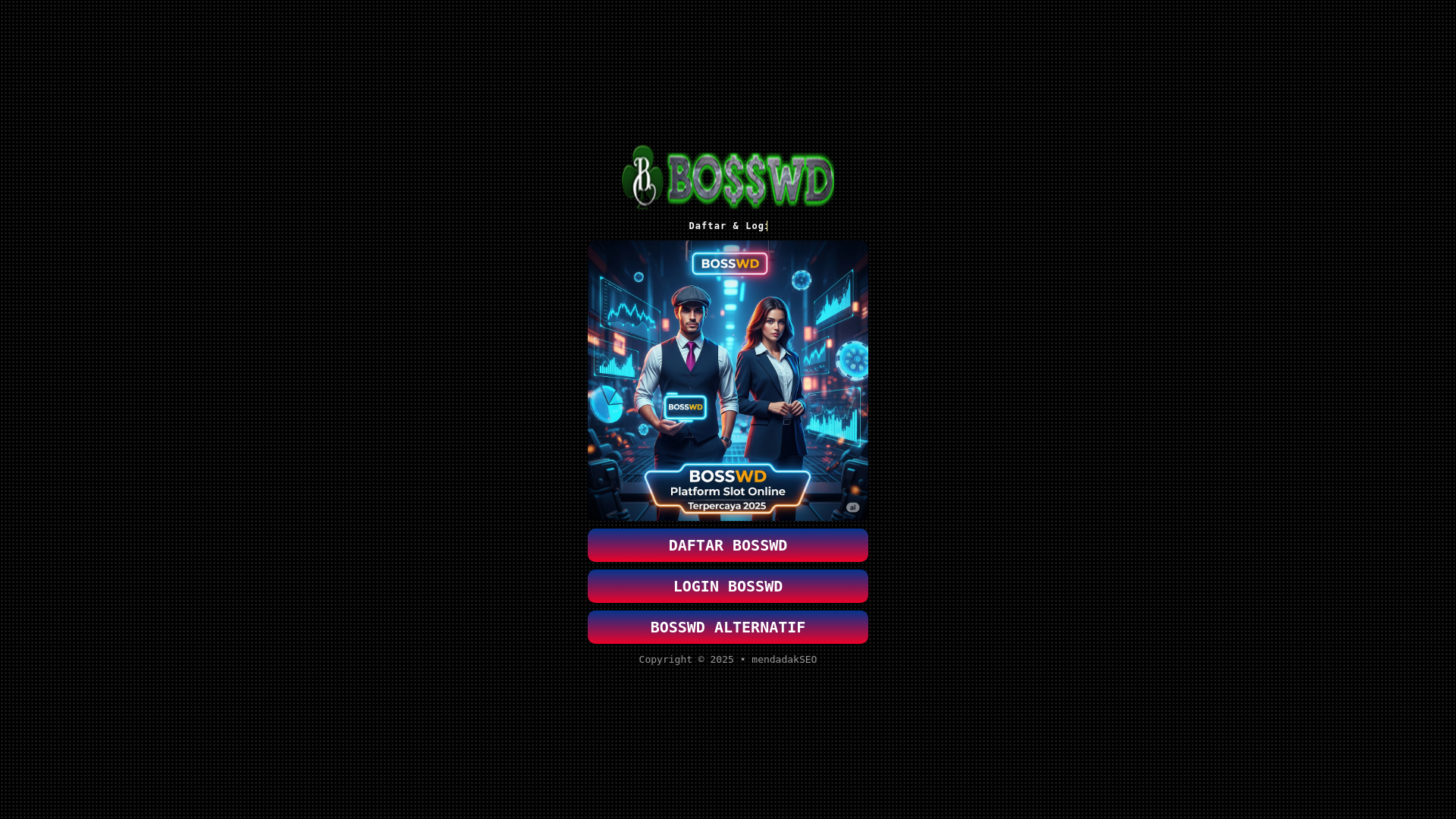 website screenshot of https://mendadakboss.pages.dev/