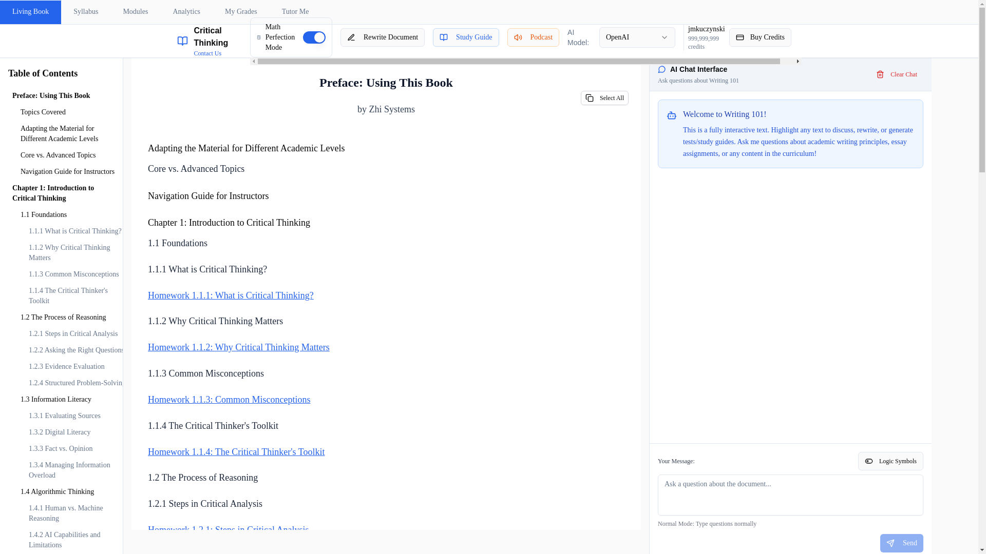 website screenshot of https://criticalthinking101.xyz/