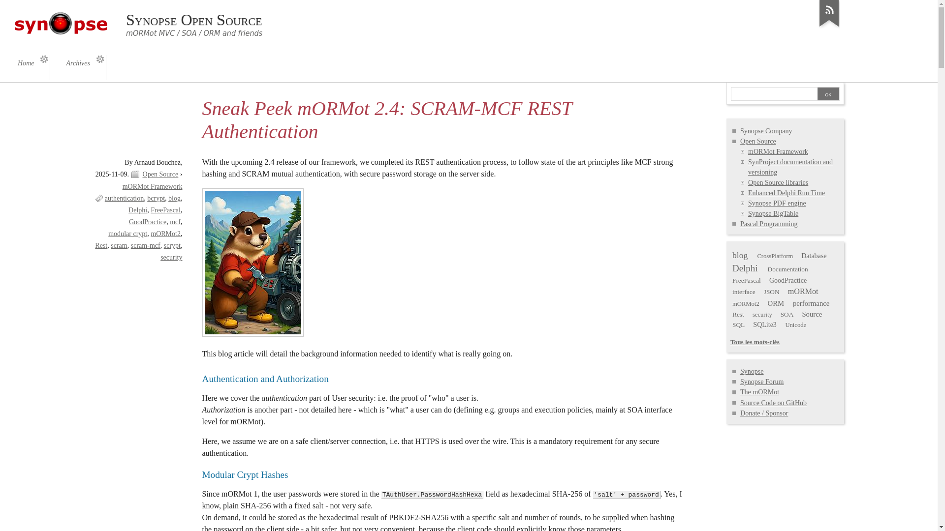 website screenshot of https://blog.synopse.info/