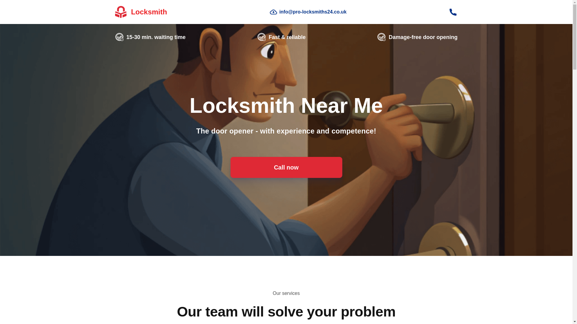 website screenshot of https://pro-locksmiths24.co.uk/