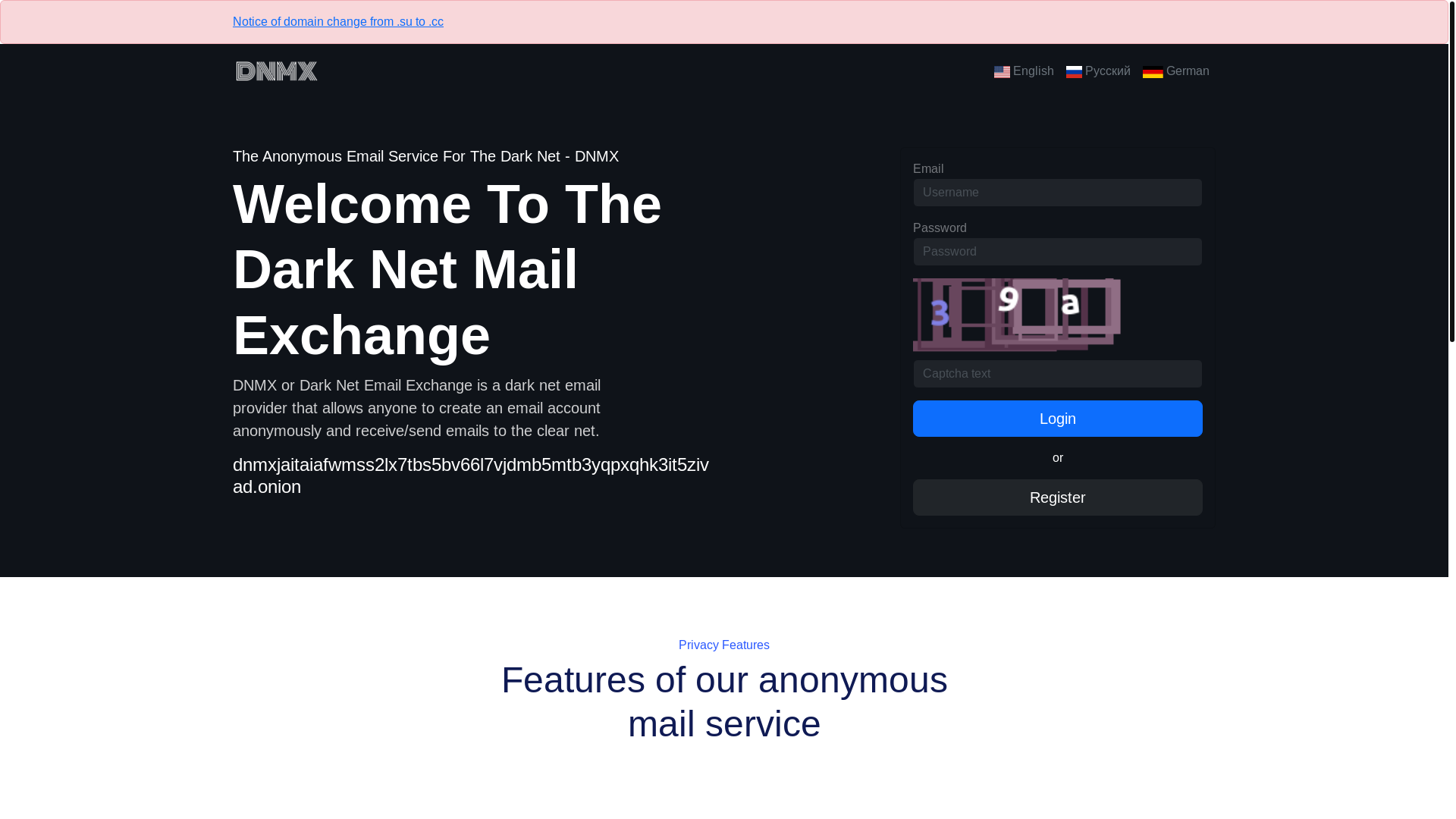 website screenshot of https://B0ySwap@dnmx.cc/