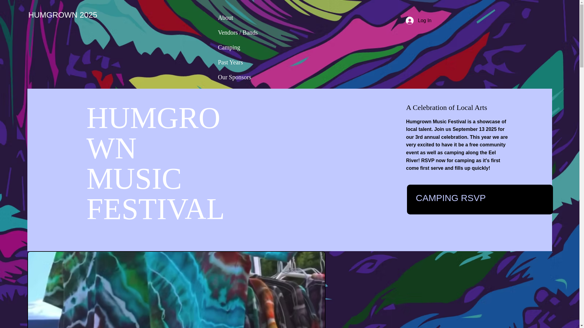 website screenshot of https://humgrownmusicfest.com/
