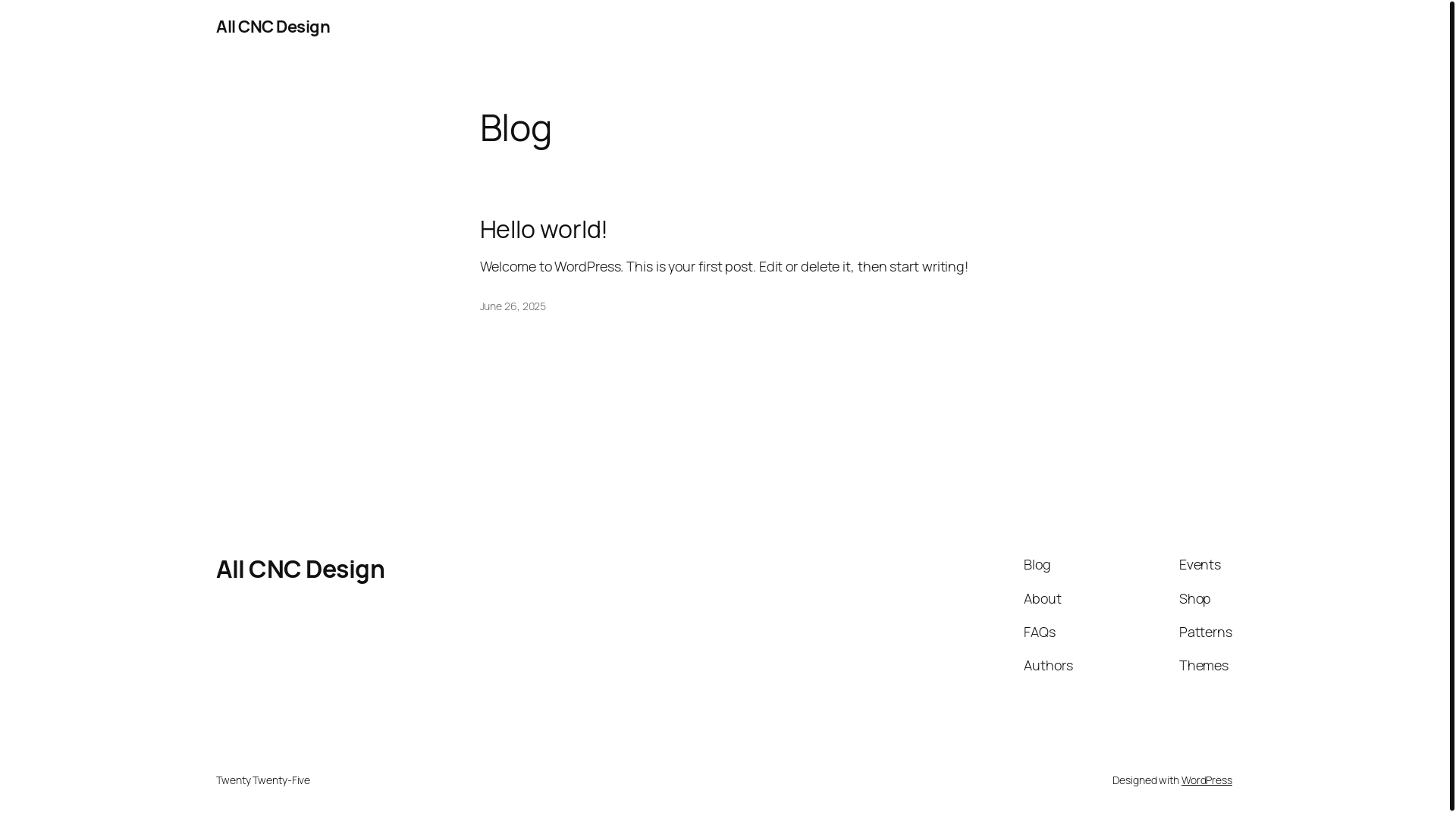 website screenshot of https://allcncdesign.com/