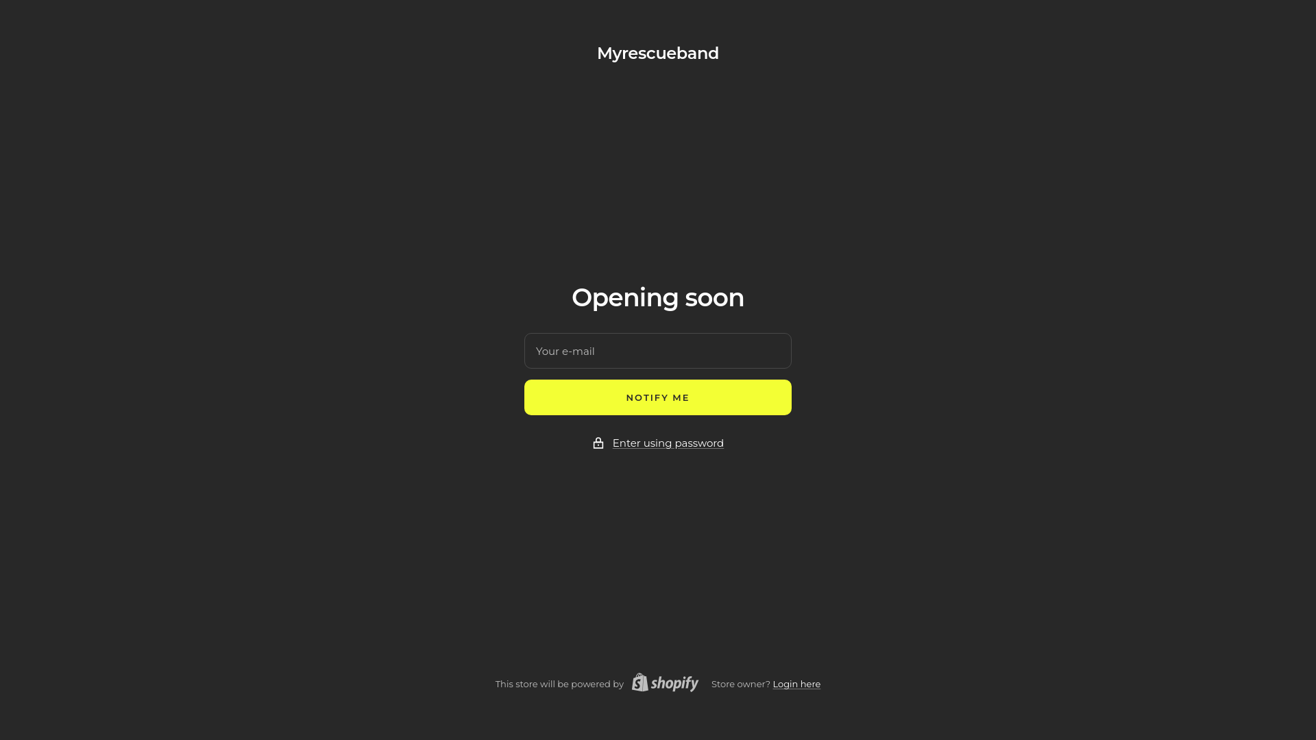 website screenshot of https://myrescueband.com/