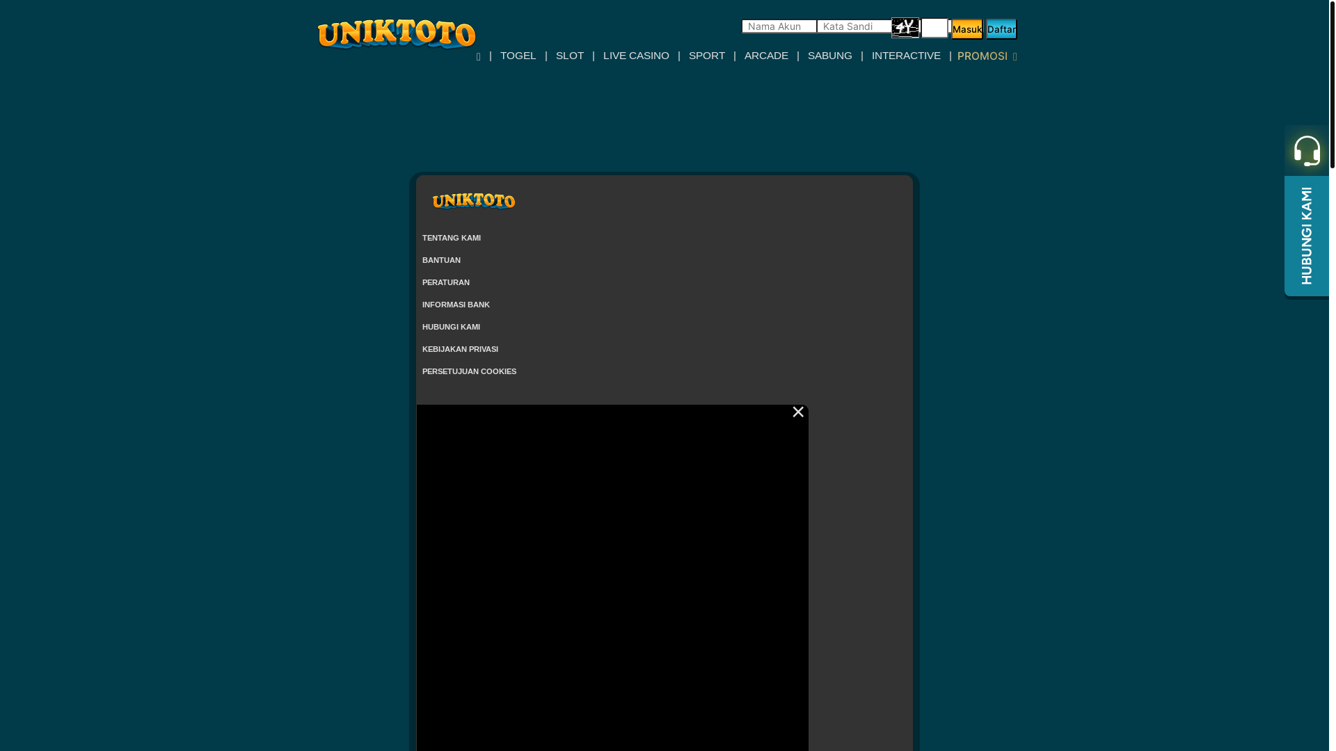 website screenshot of https://uniktebal.com/