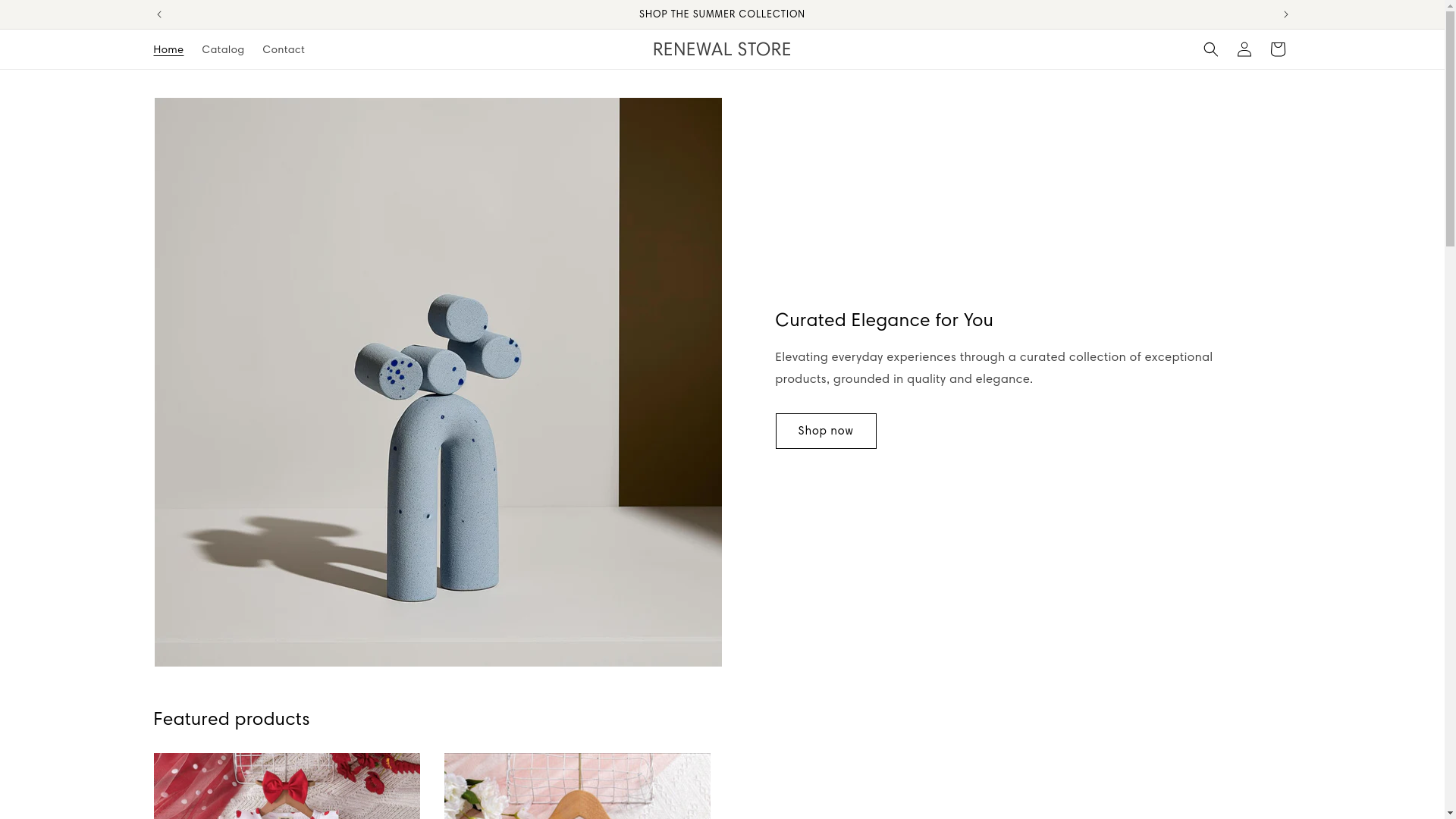 website screenshot of https://renewalstore.in/