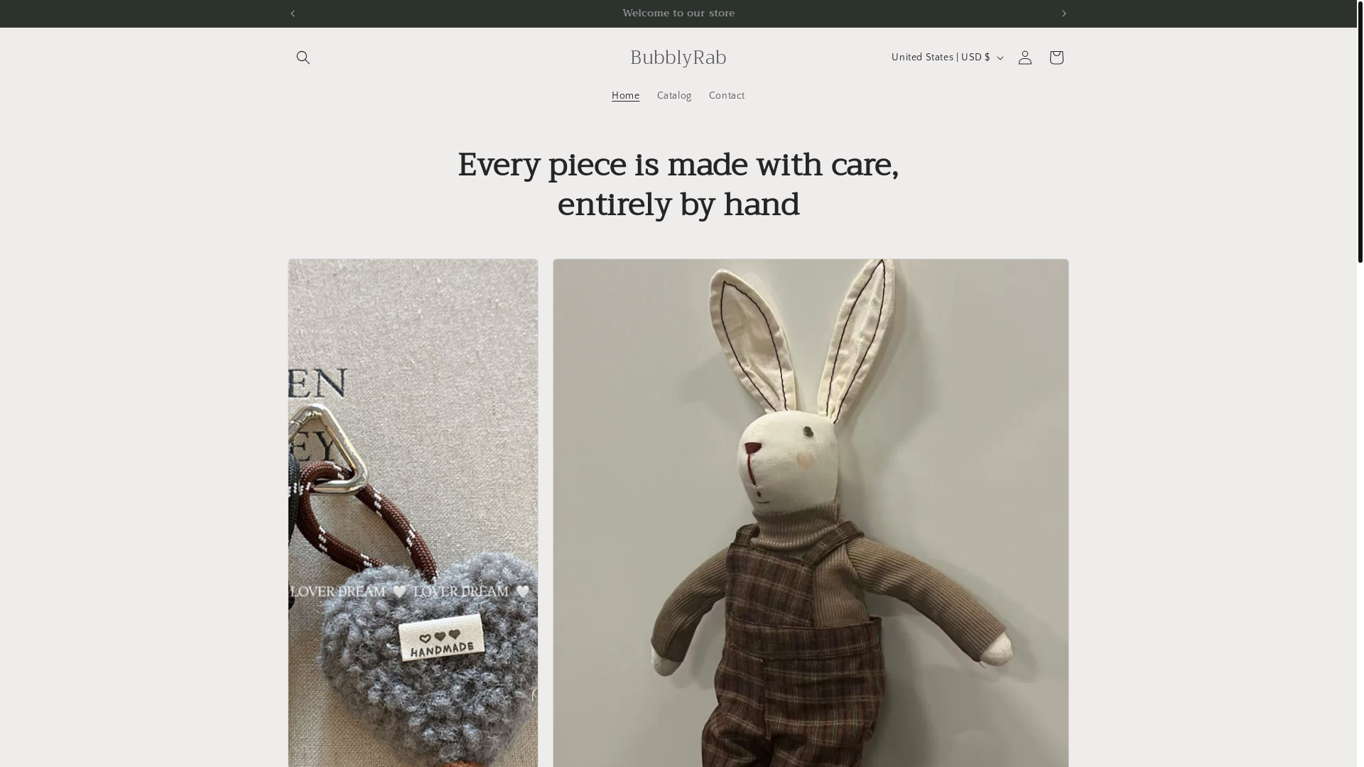 website screenshot of https://bubblyrab.com/