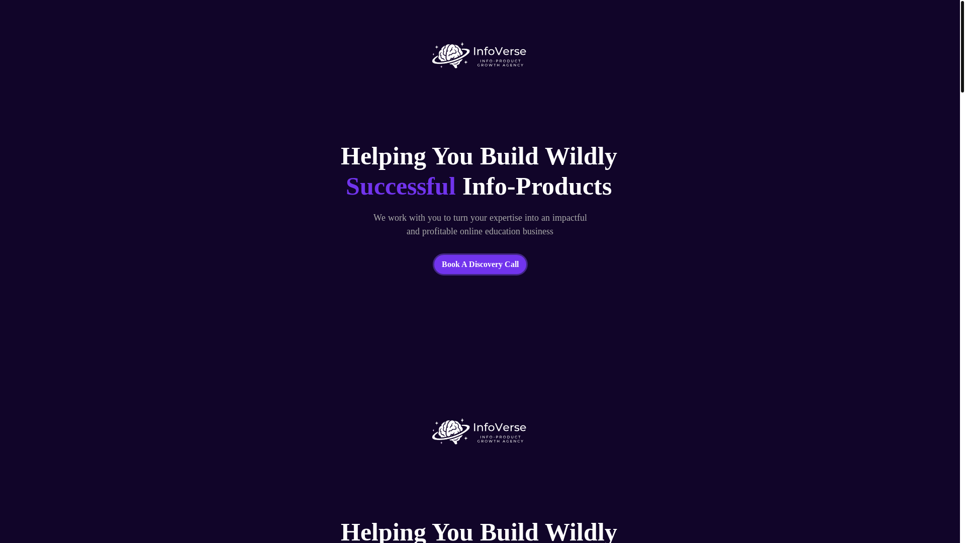 website screenshot of https://infoverse.studio/