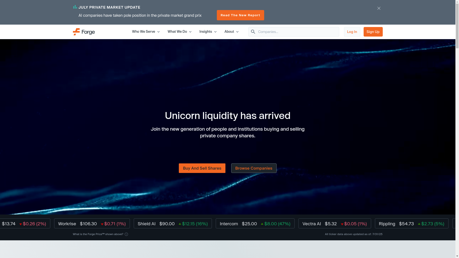 website screenshot of https://forge.com