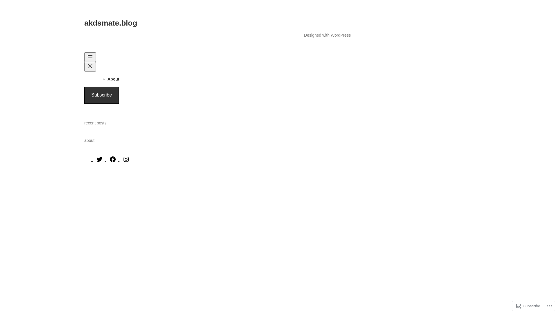 website screenshot of https://akdsmate.blog/
