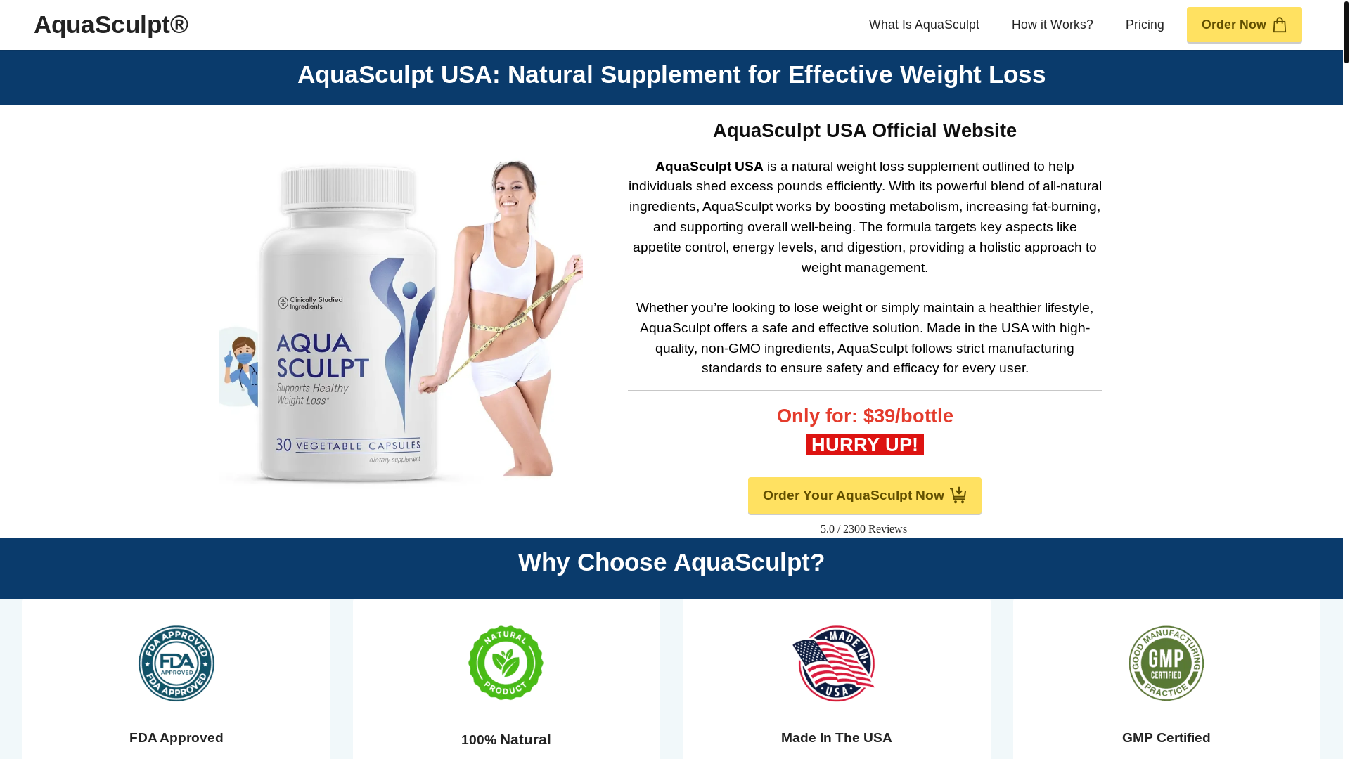 website screenshot of https://aquasculpt-usa.us/