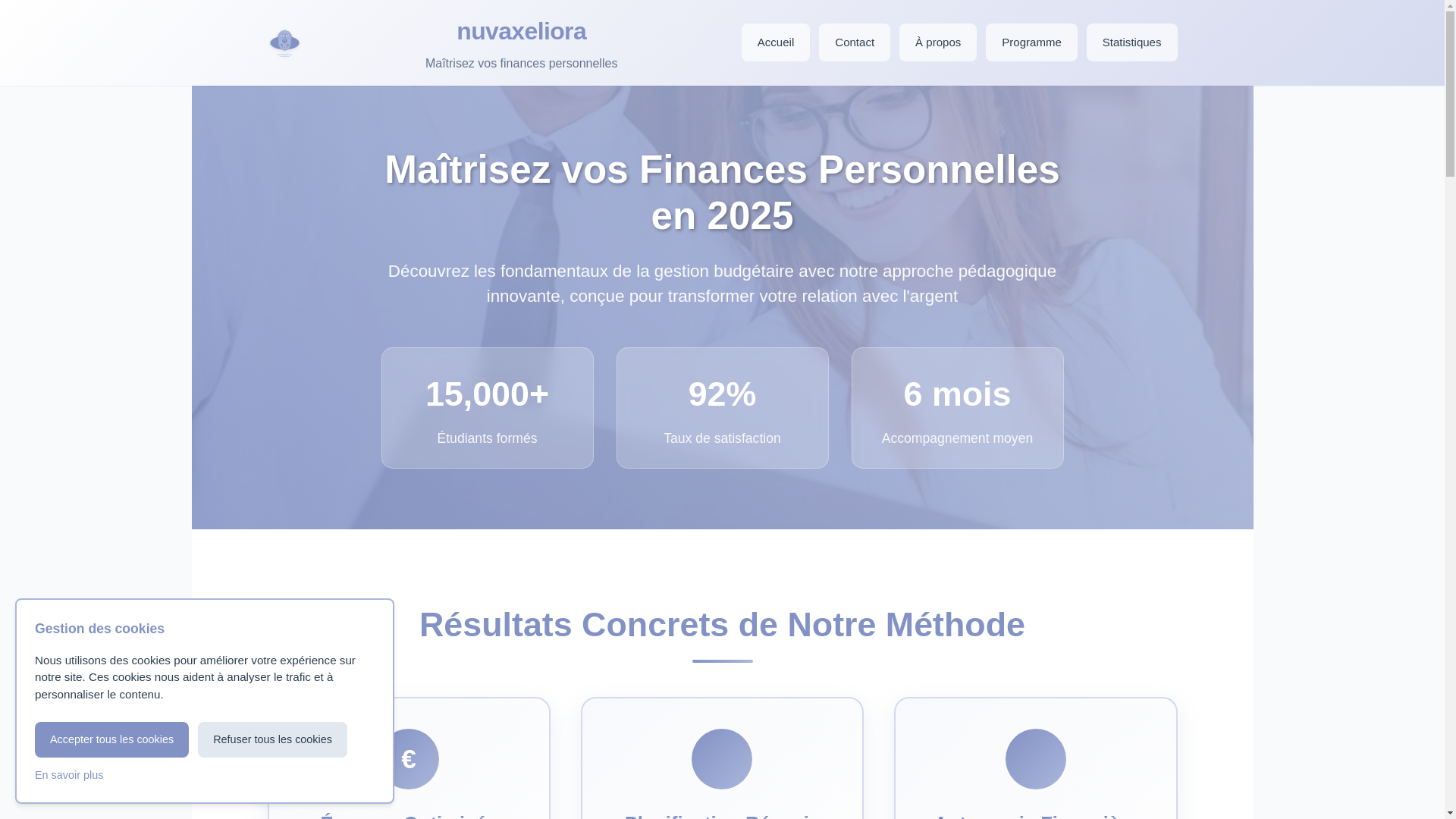 website screenshot of https://nuvaxeliora.sbs/