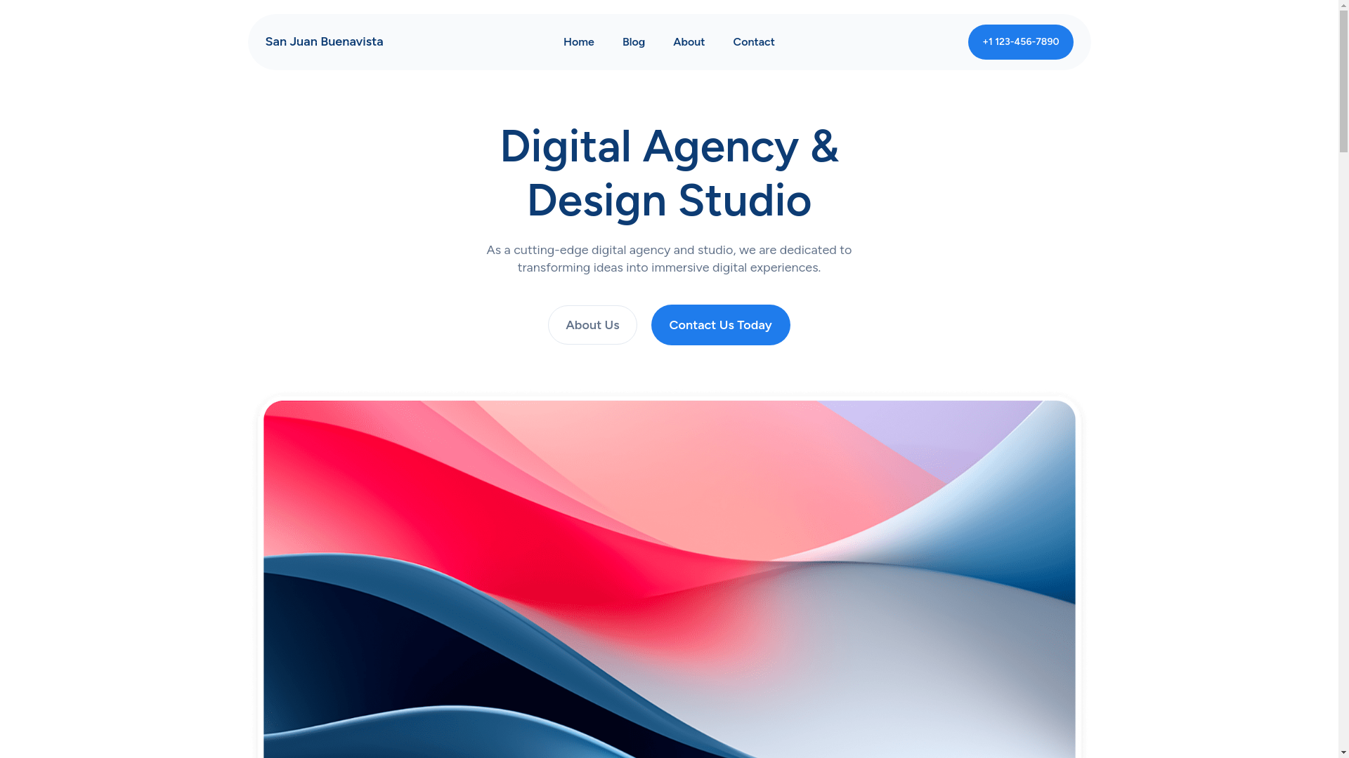 website screenshot of https://sanjuanbuenavista.com/