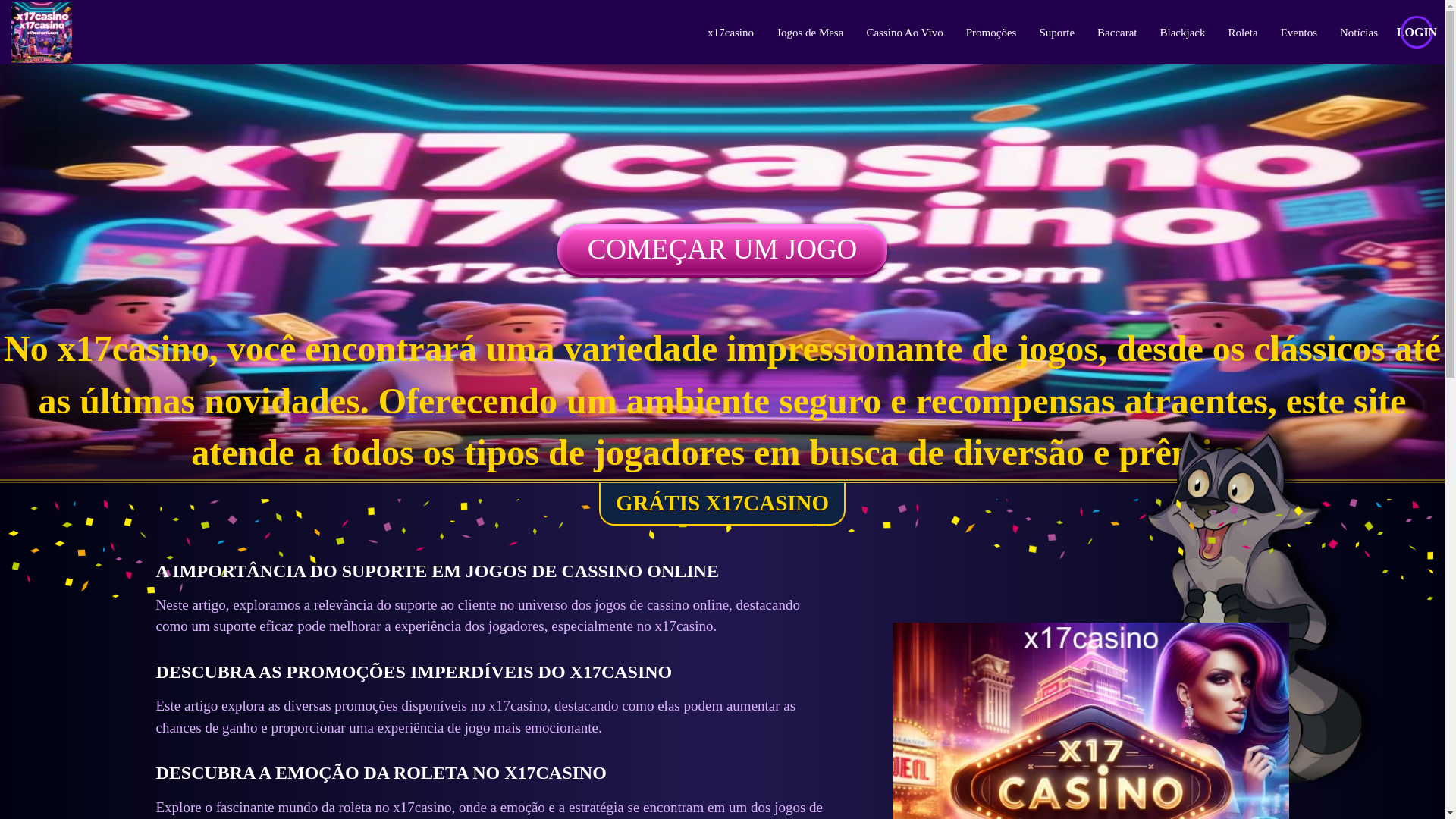 website screenshot of https://x17casinox17.com/