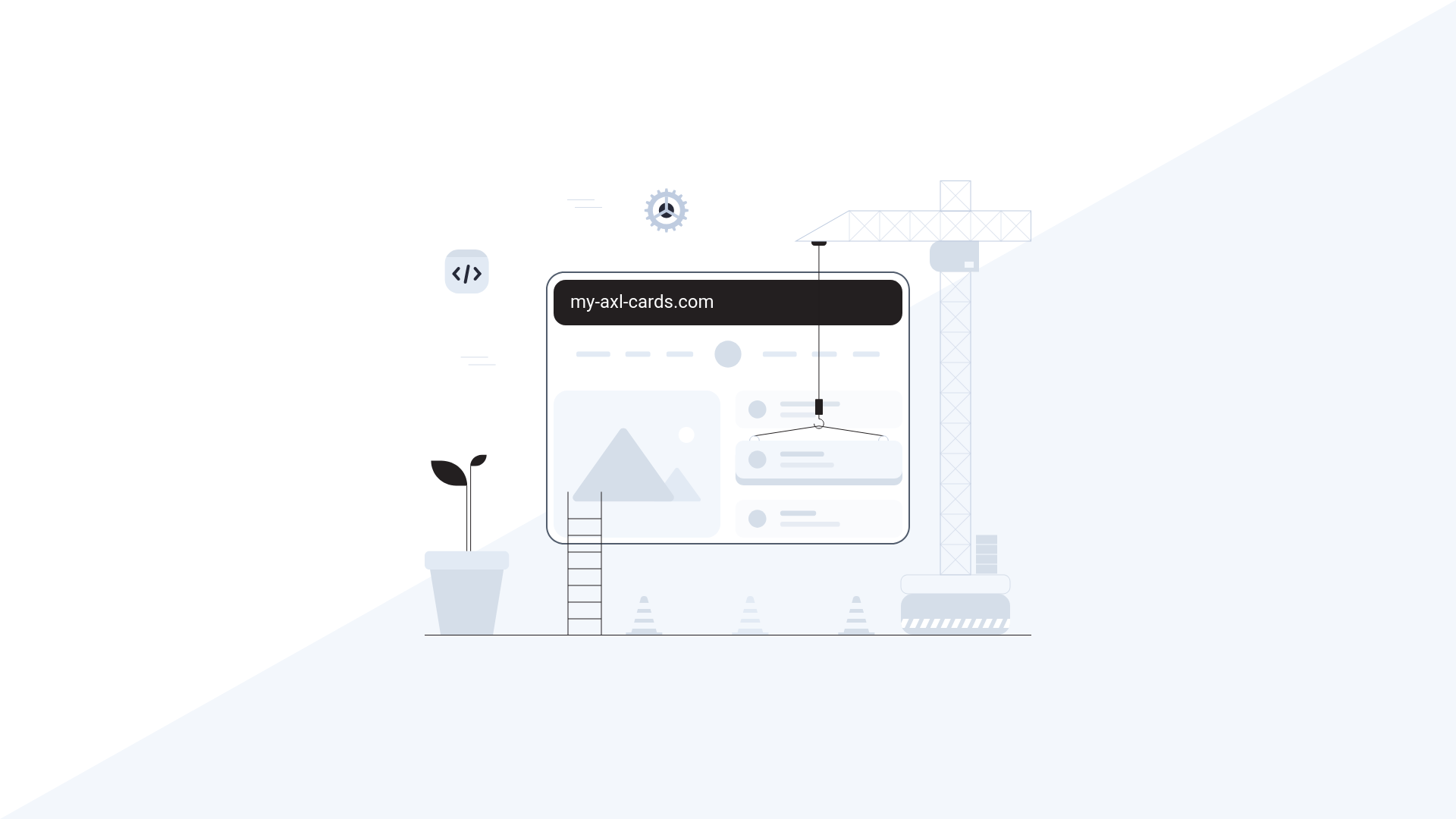website screenshot of https://my-axl-cards.com/