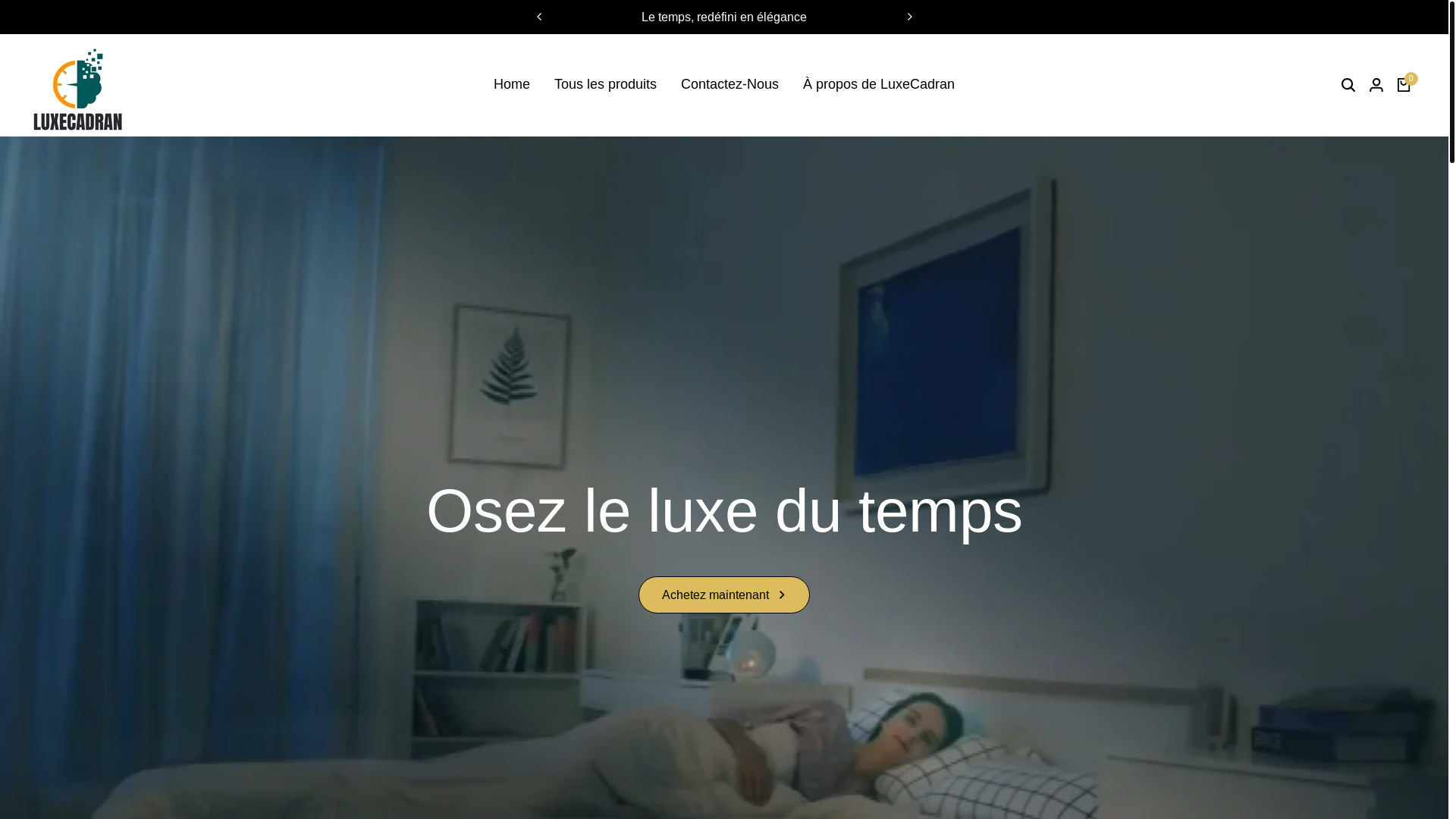 website screenshot of https://luxecadran.site/