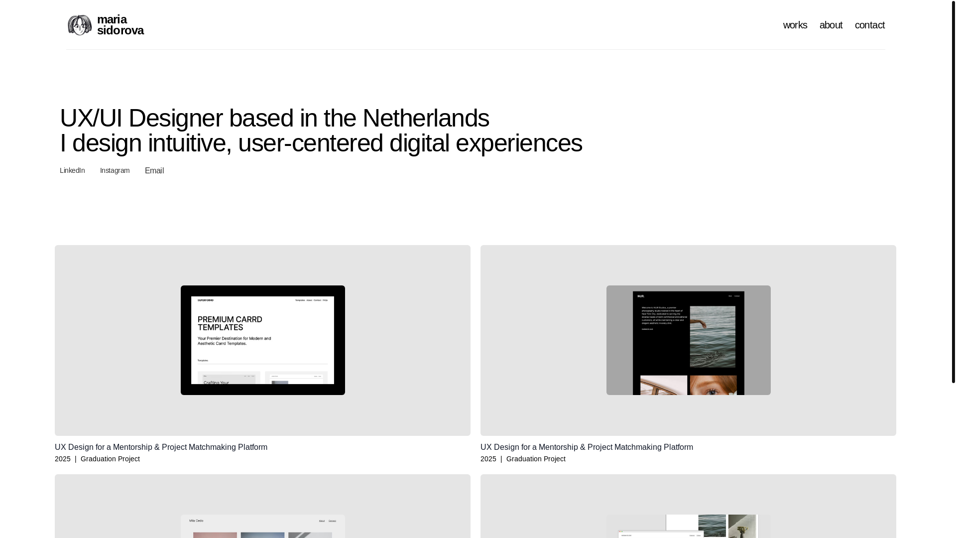 website screenshot of https://msidorova.com/