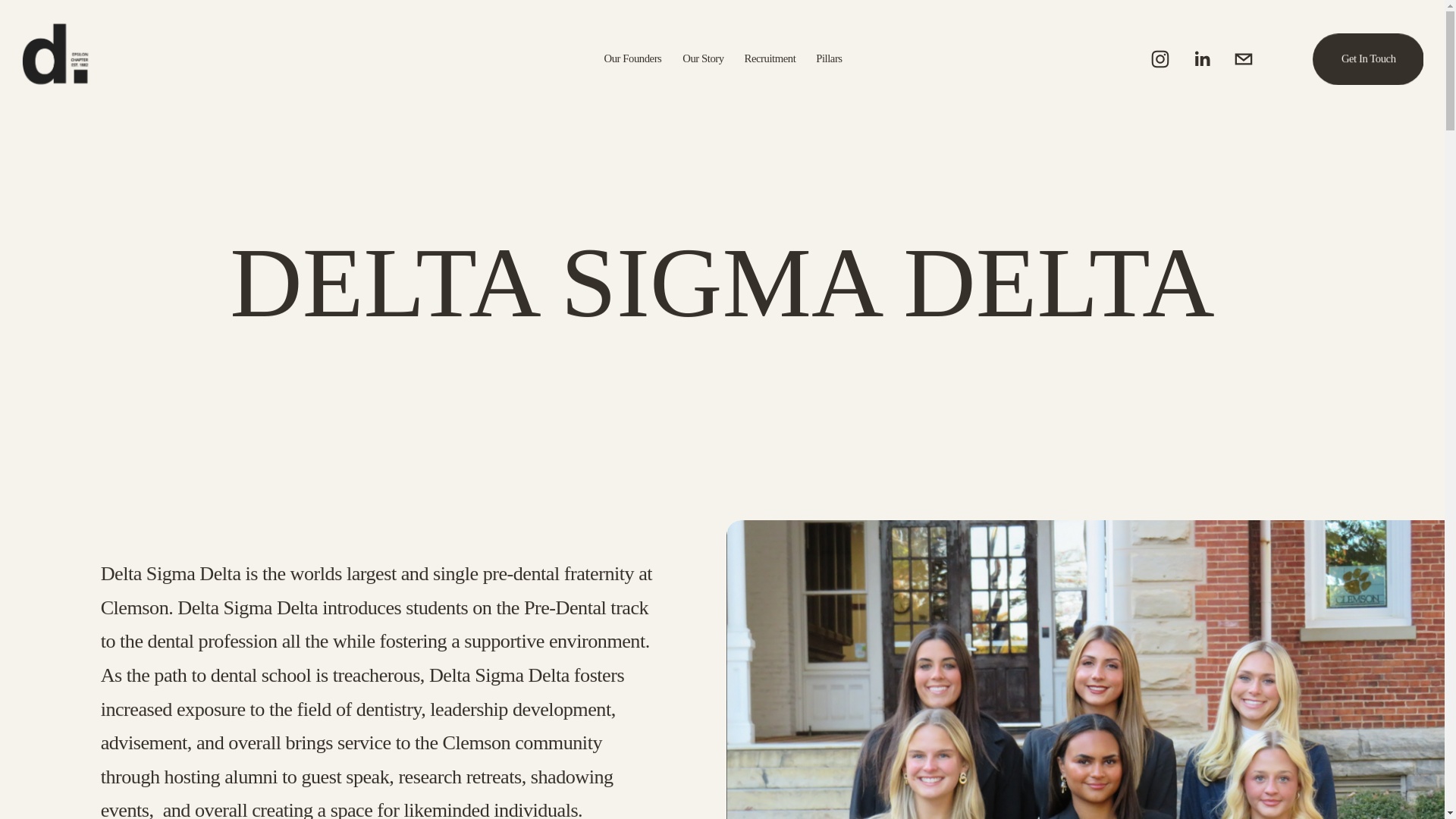 website screenshot of https://clemsondeltasigmadelta.org/