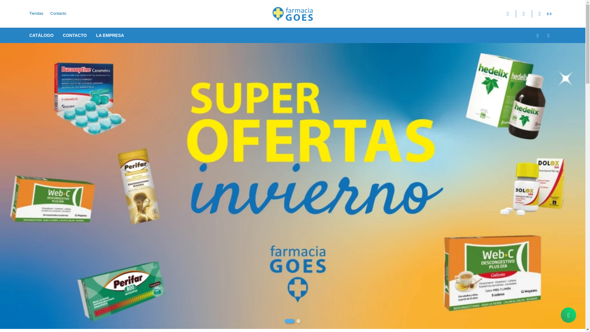 website screenshot of https://www.farmaciagoes.com.uy/