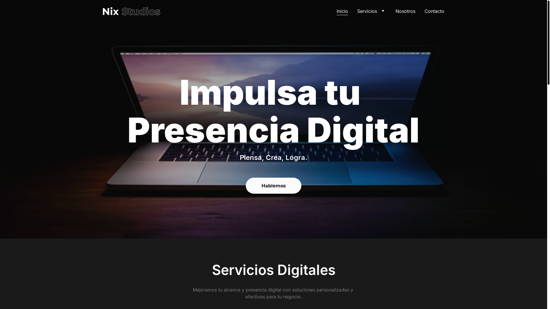 website screenshot of https://nixstudios.com.ar/