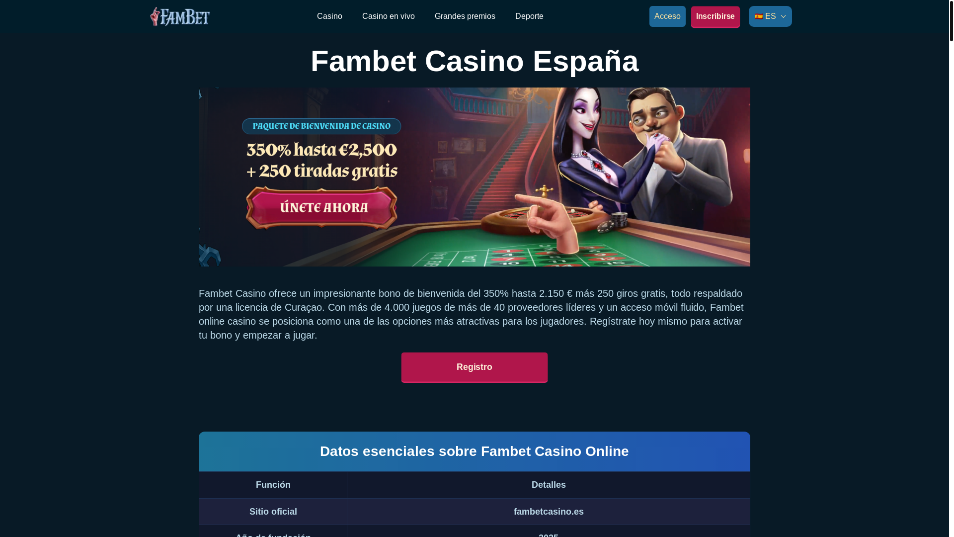 website screenshot of https://fambetcasino-es-13652-92c.pages.dev/