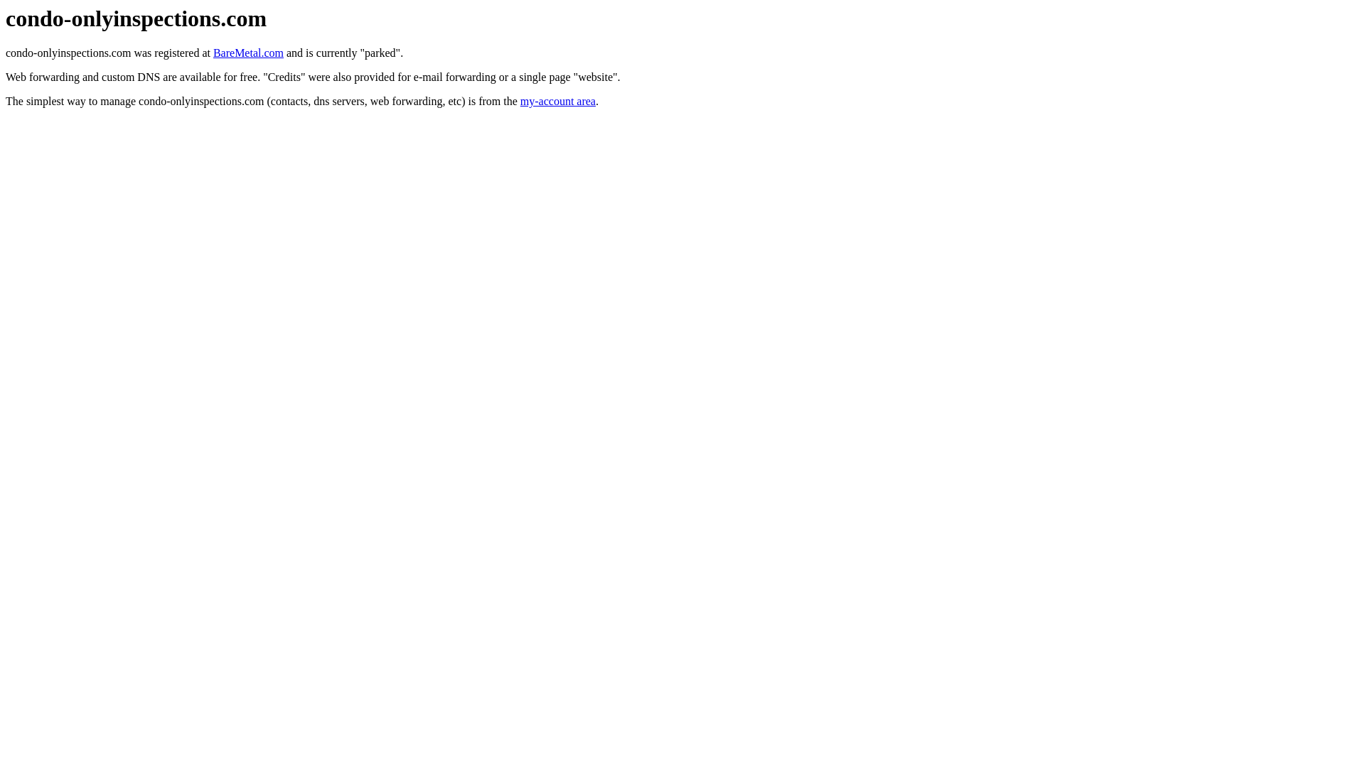 website screenshot of https://condo-onlyinspections.com/