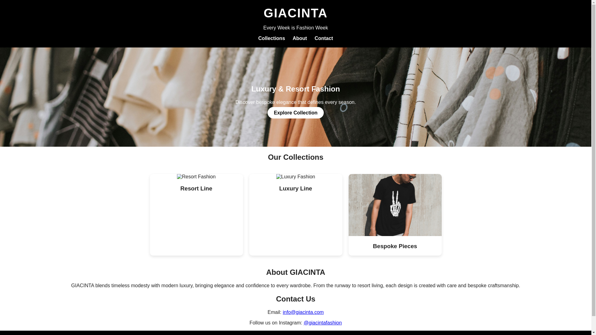 website screenshot of https://giacinta.org/