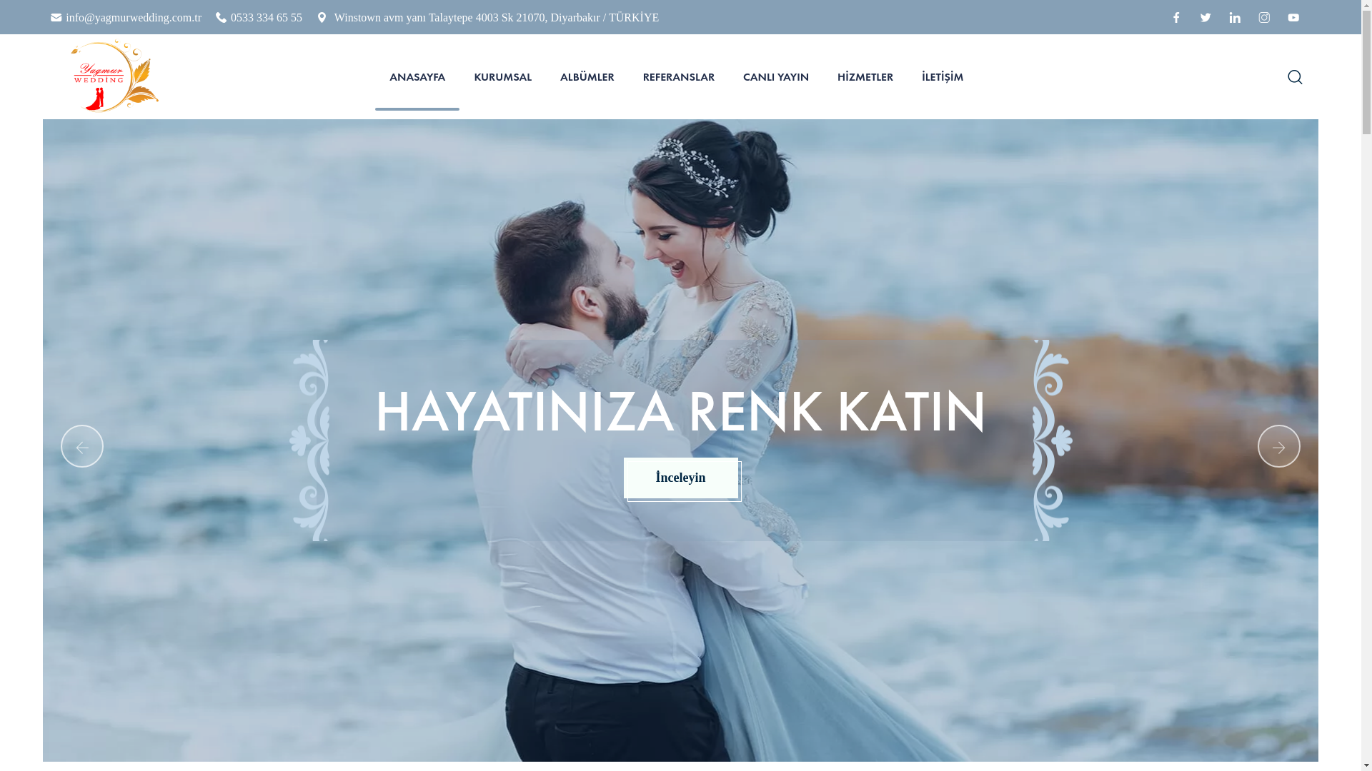 website screenshot of https://yagmurwedding.com.tr/