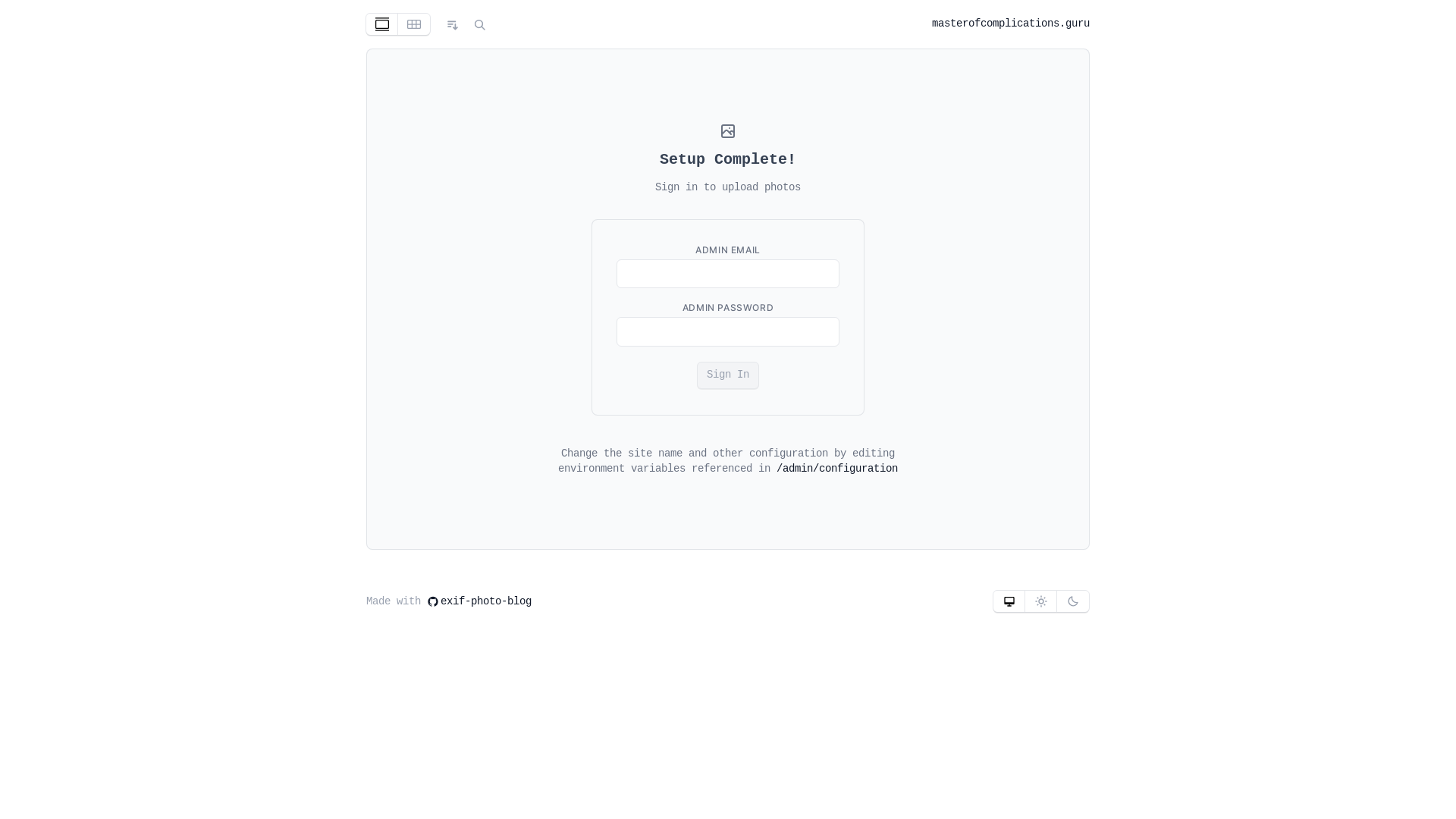 website screenshot of https://masterofcomplications.guru/