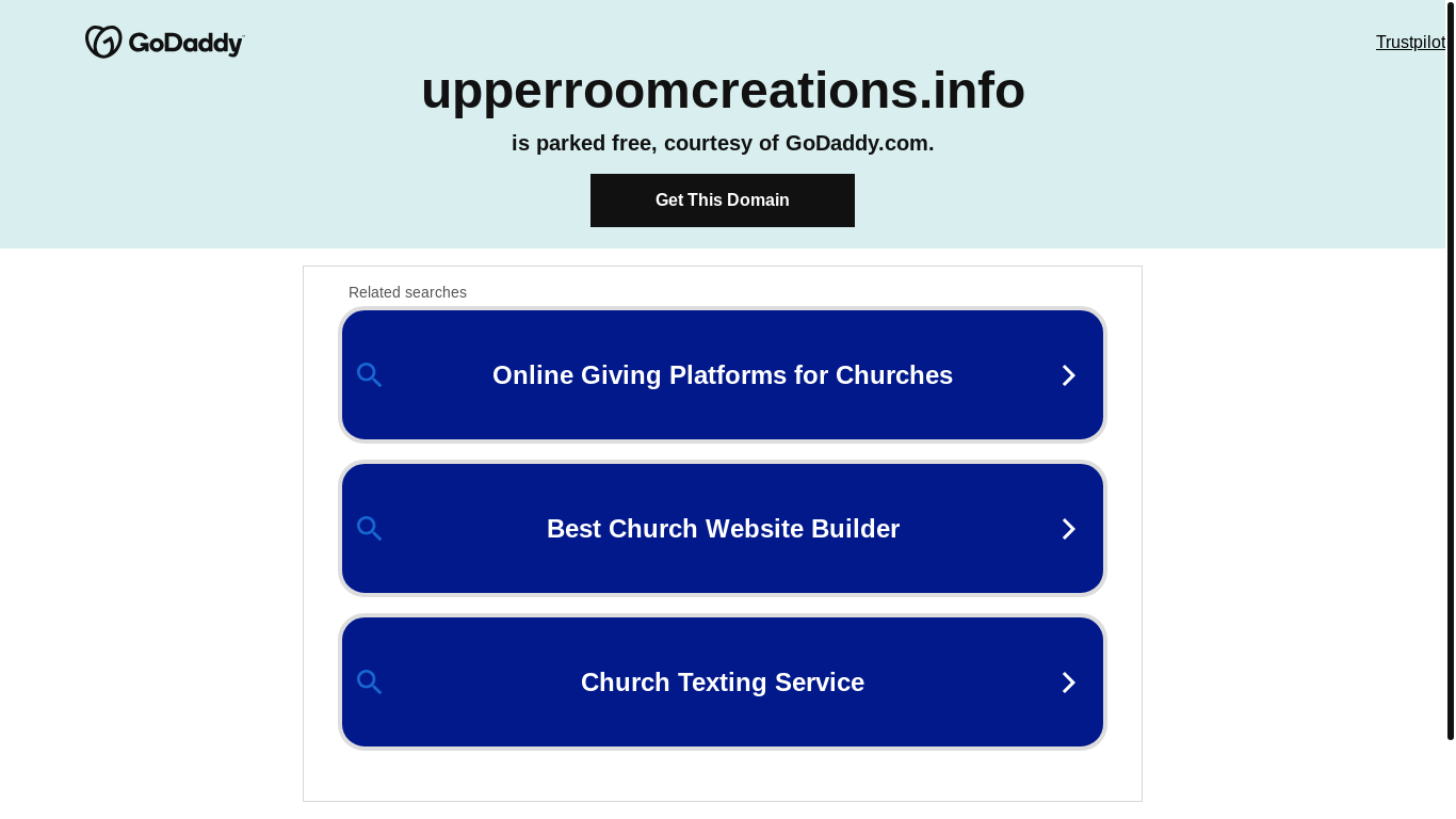website screenshot of https://upperroomcreations.info/