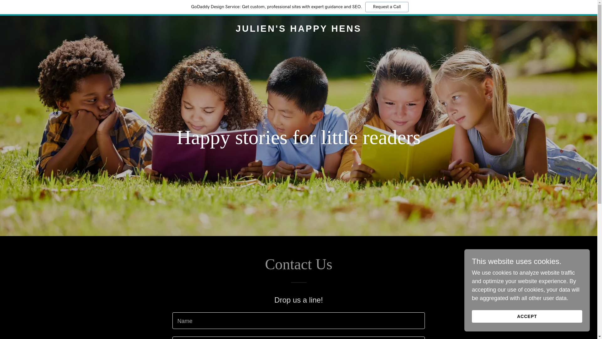 website screenshot of https://julienshappyhens.com/