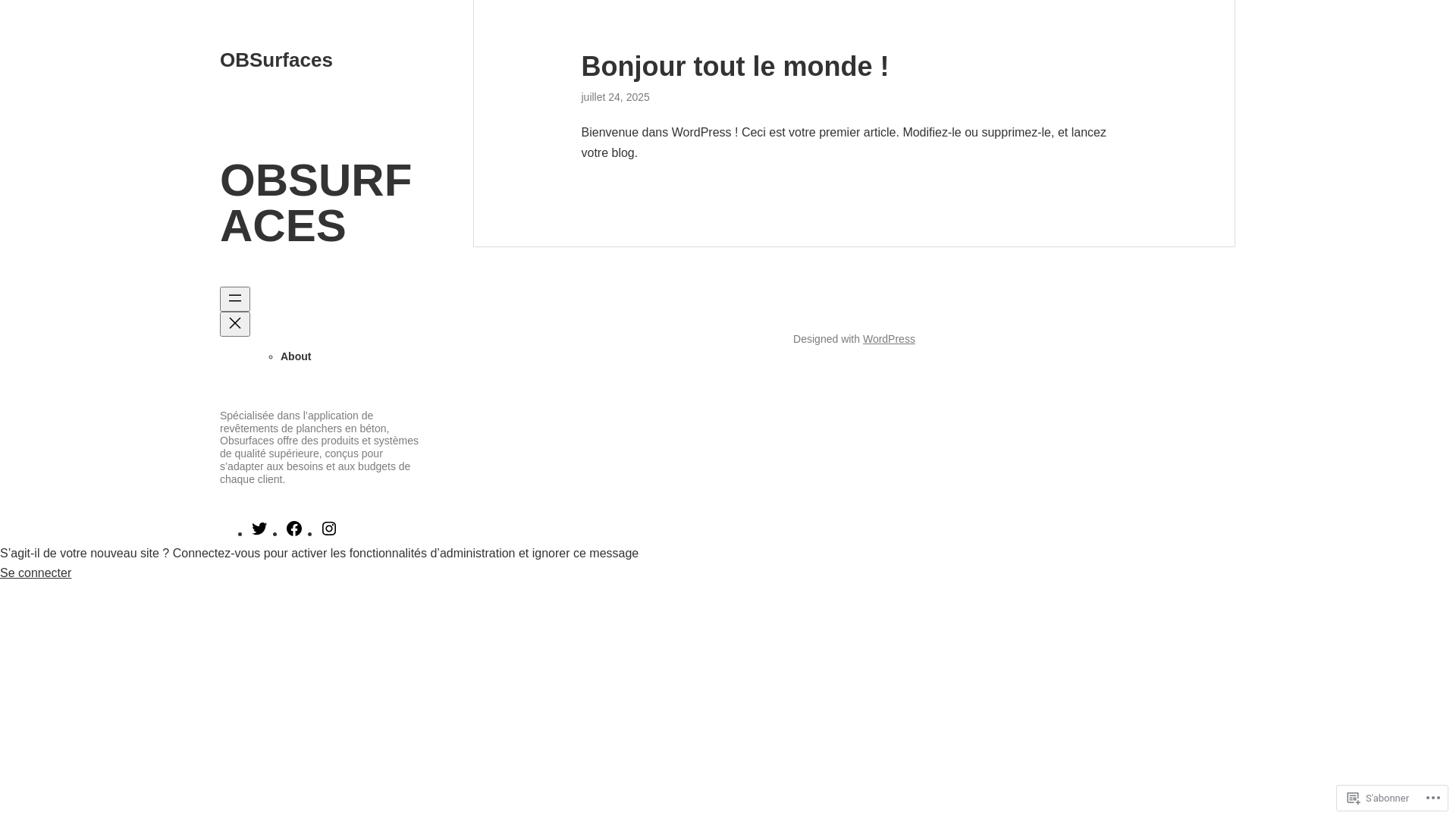 website screenshot of https://obsurfaces.ca/