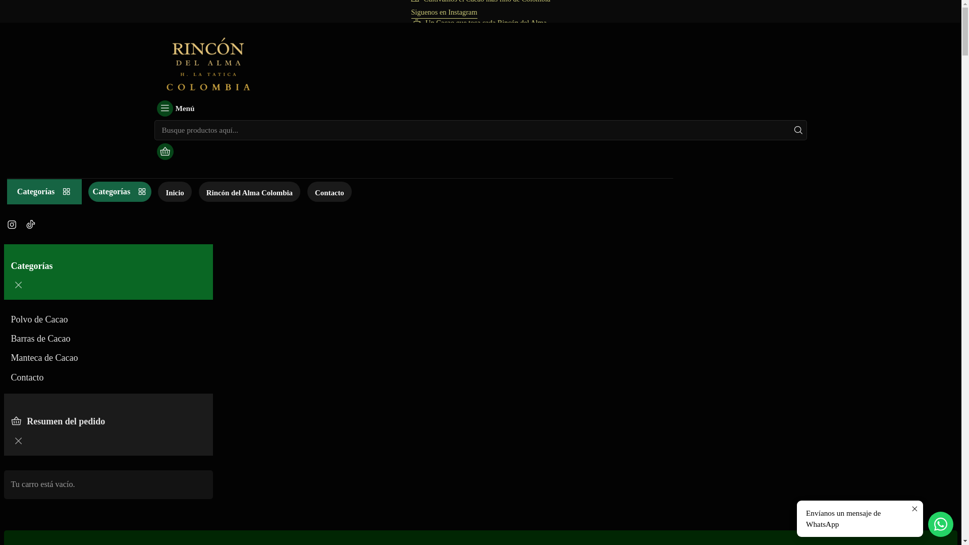 website screenshot of https://cacao-rincondelalma.com/